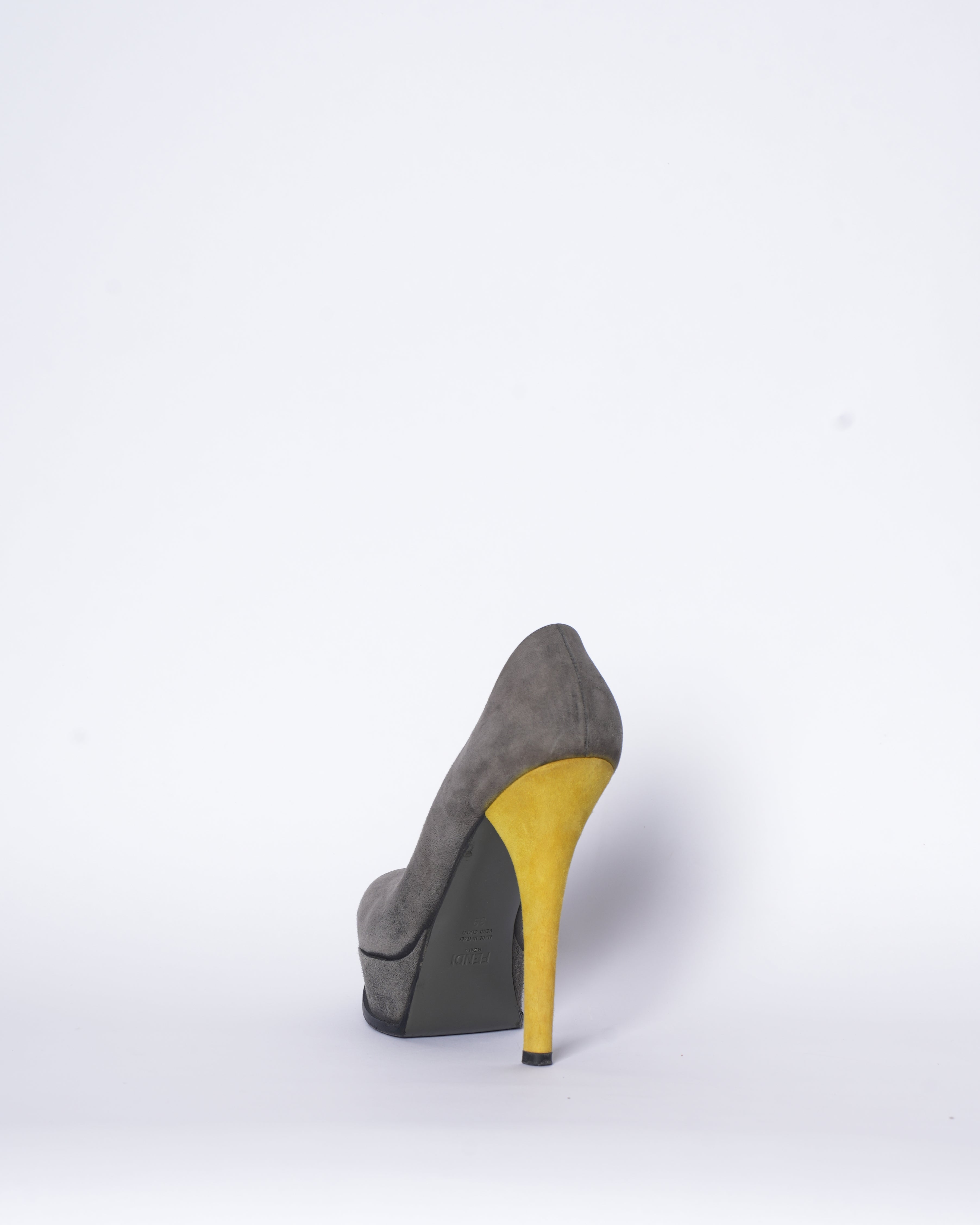 Fendi Suede Grey Platforms