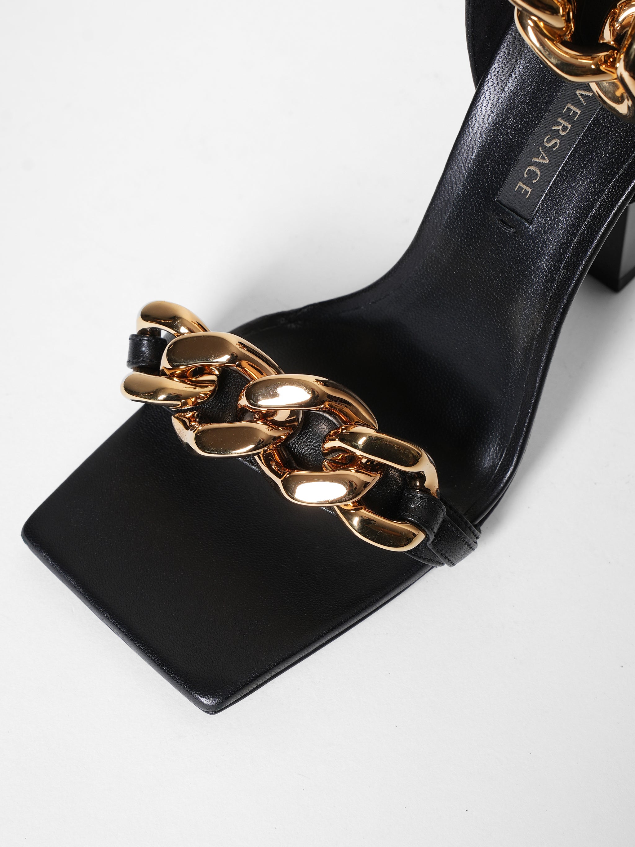 New Versace Medusa Chain High Heel Sandals