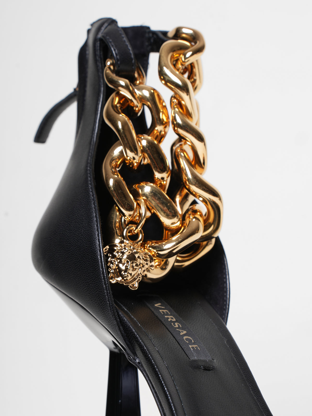New Versace Medusa Chain High Heel Sandals