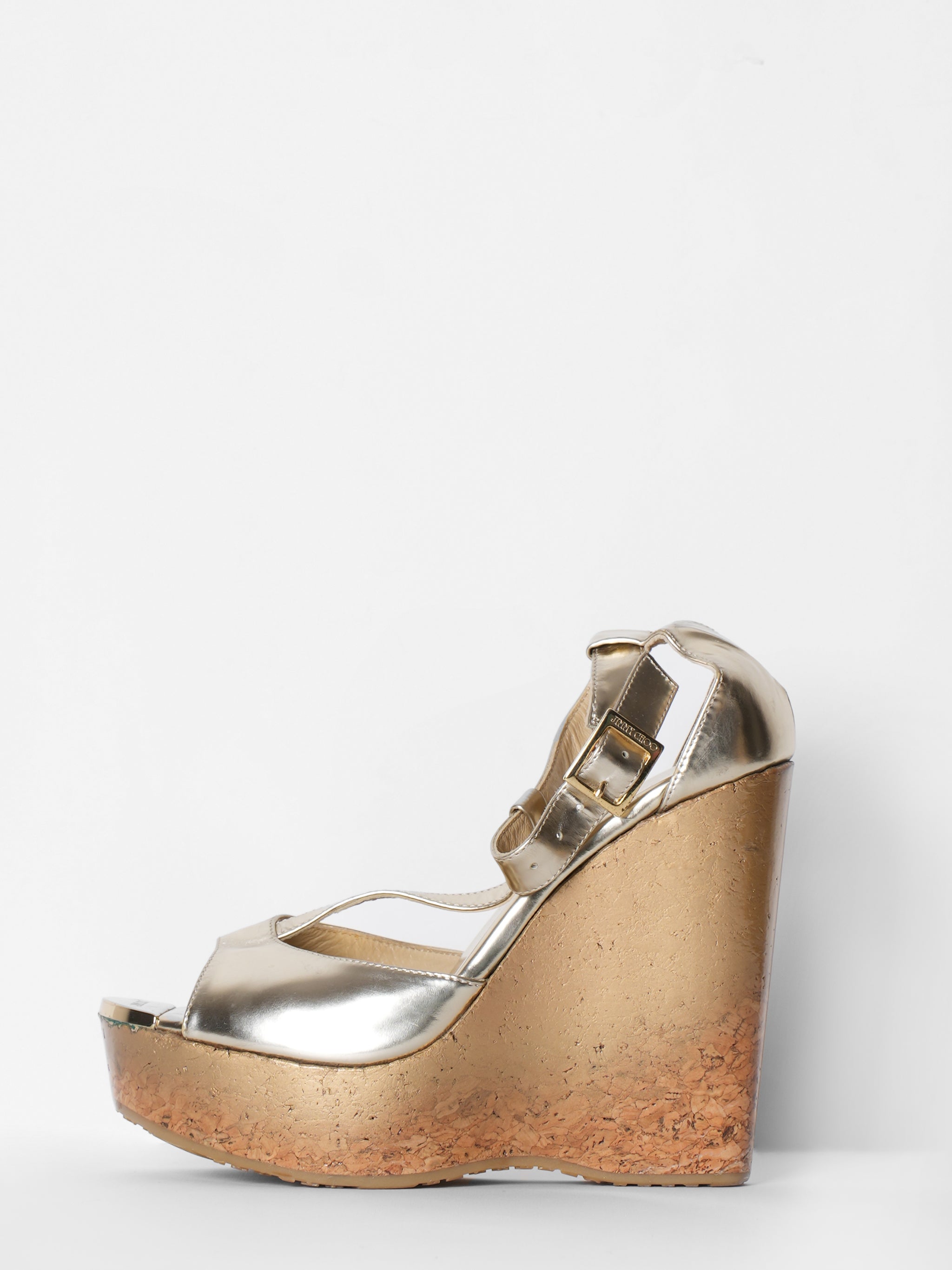 Jimmy Choo Golden Wedges