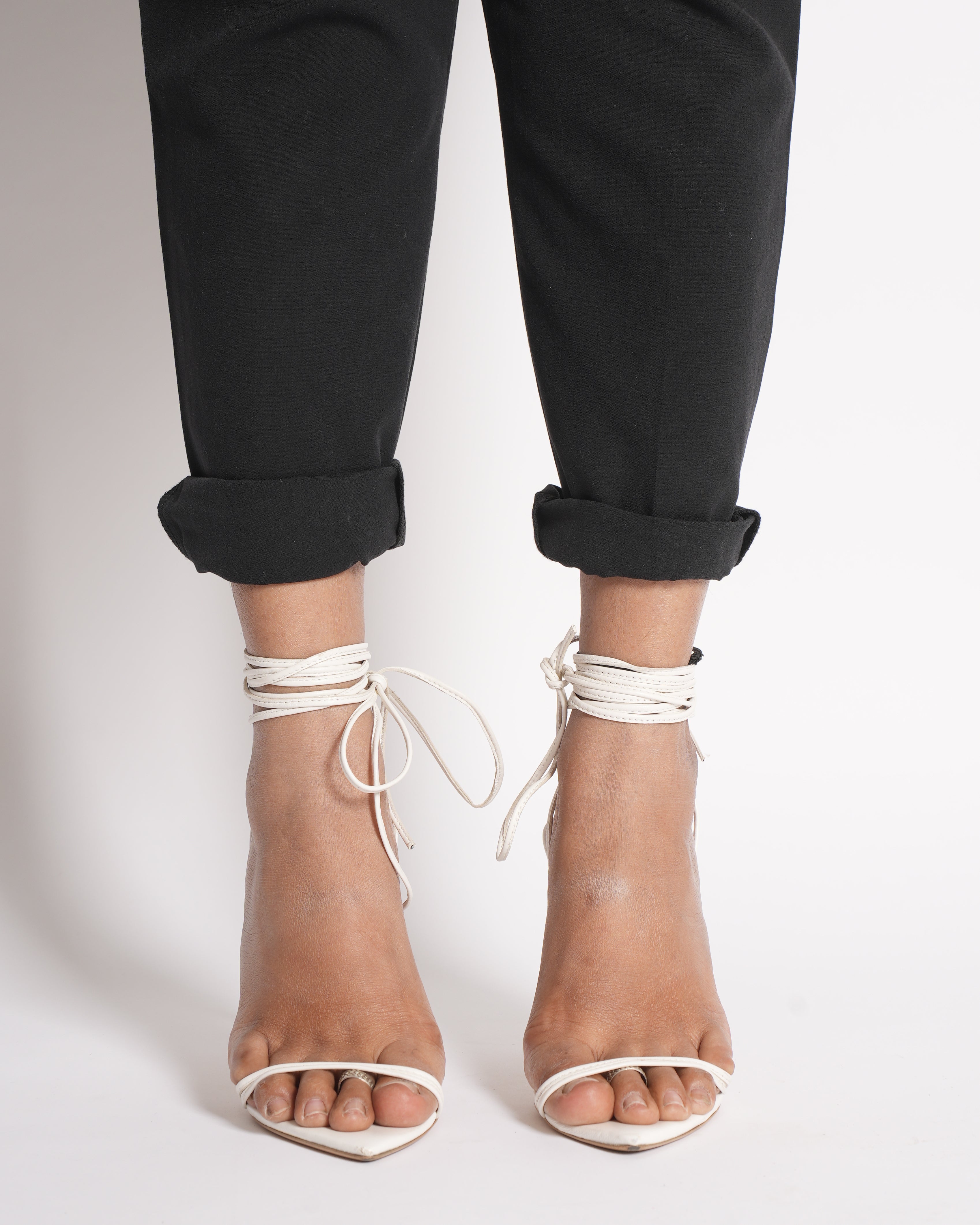 Tony Bianco White Strapy Heels