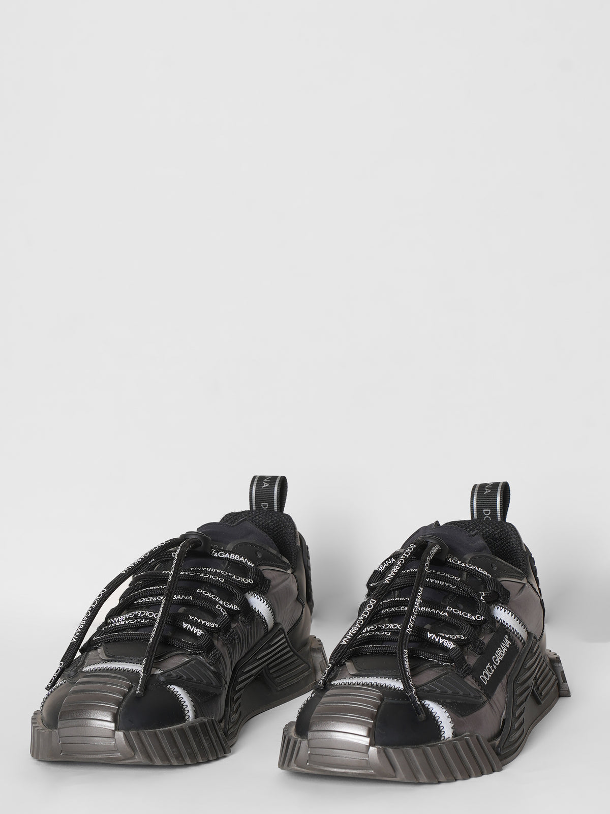 Dolce & Gabbana Silver & Black Ns1 Trainers