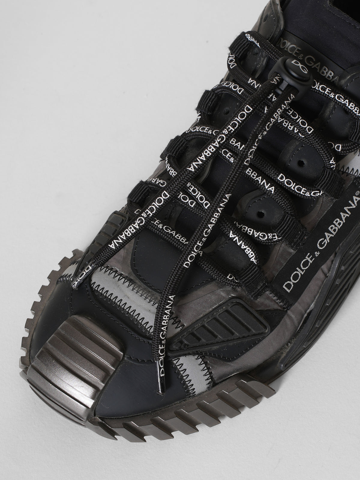 Dolce & Gabbana Silver & Black Ns1 Trainers
