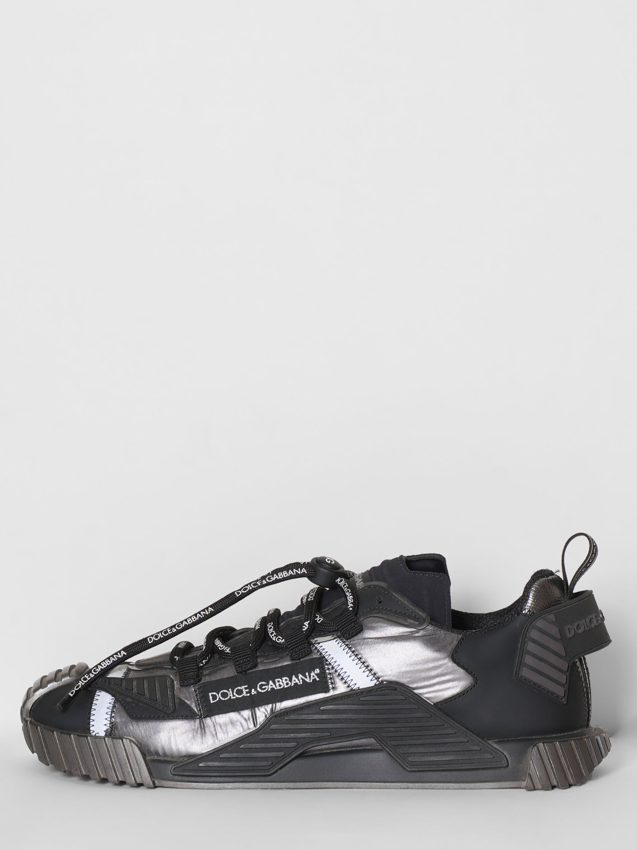 Dolce & Gabbana Silver & Black Ns1 Trainers