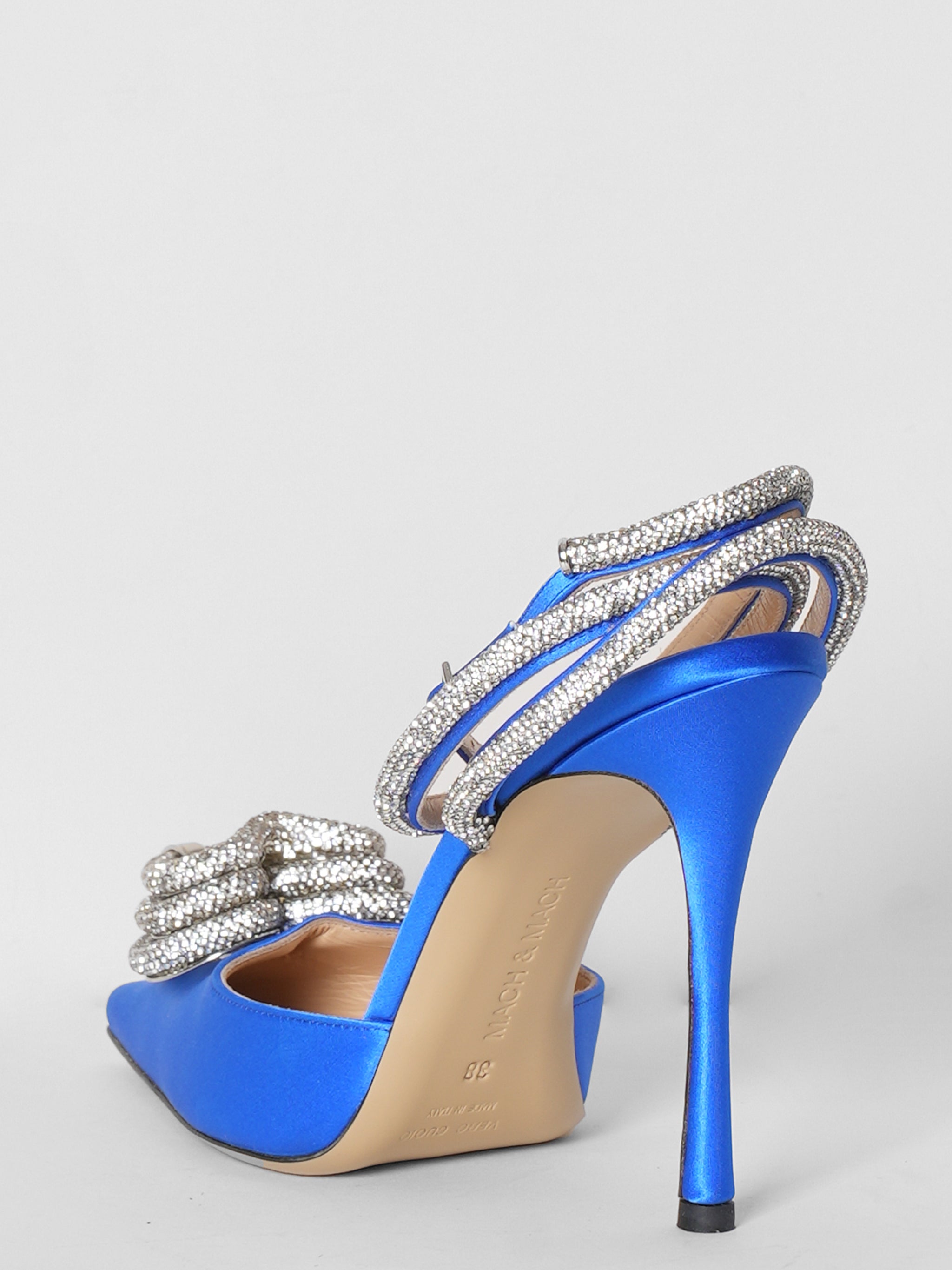 Mach and Mach Triple Heart High Heels Royal Blue