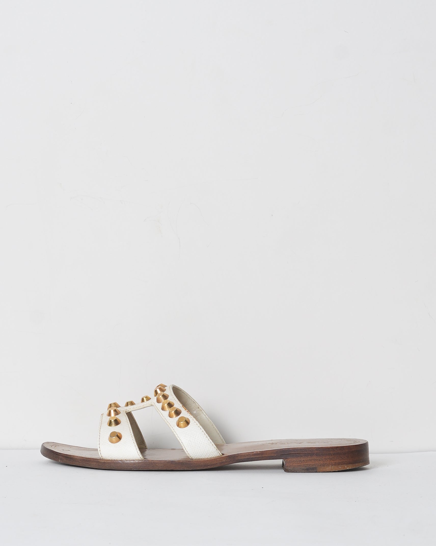 Prada Studded h Strap Sandals Slidea