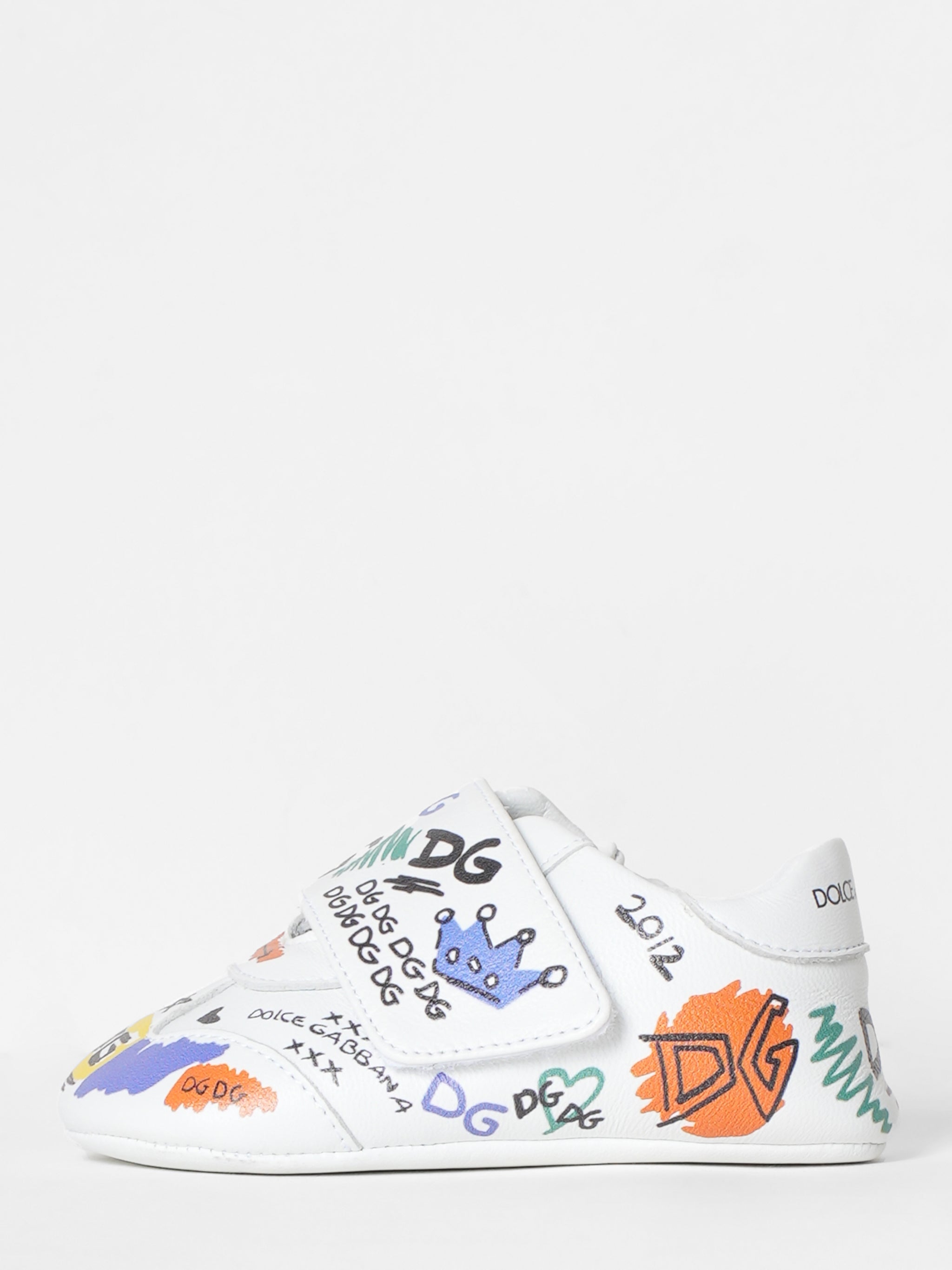 Dolce & Gabbana Colorful Graffiti Print Prewalkers