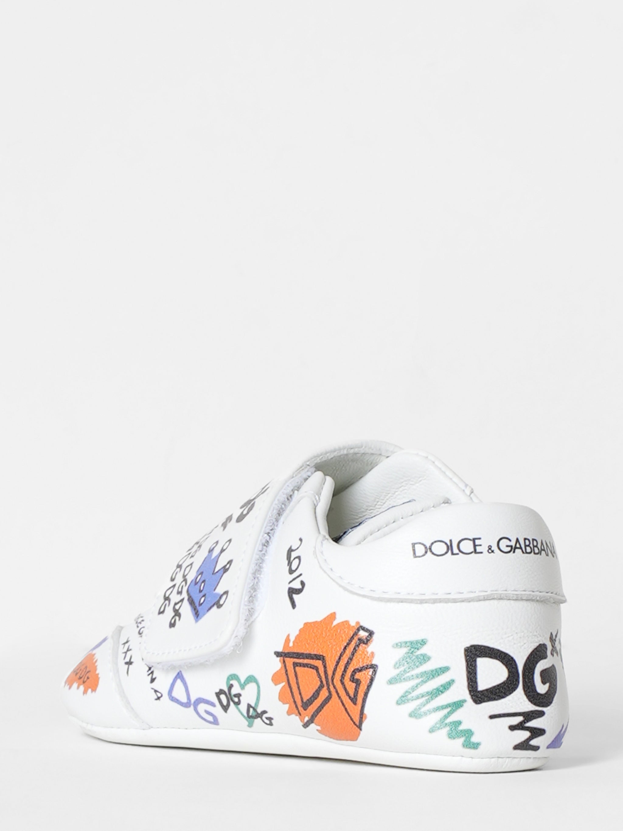 Dolce & Gabbana Colorful Graffiti Print Prewalkers