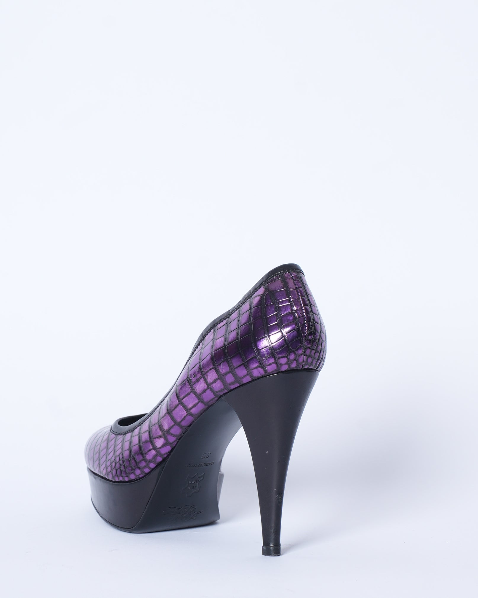 Alejandro Ingelmob Purple Chrome Pumps