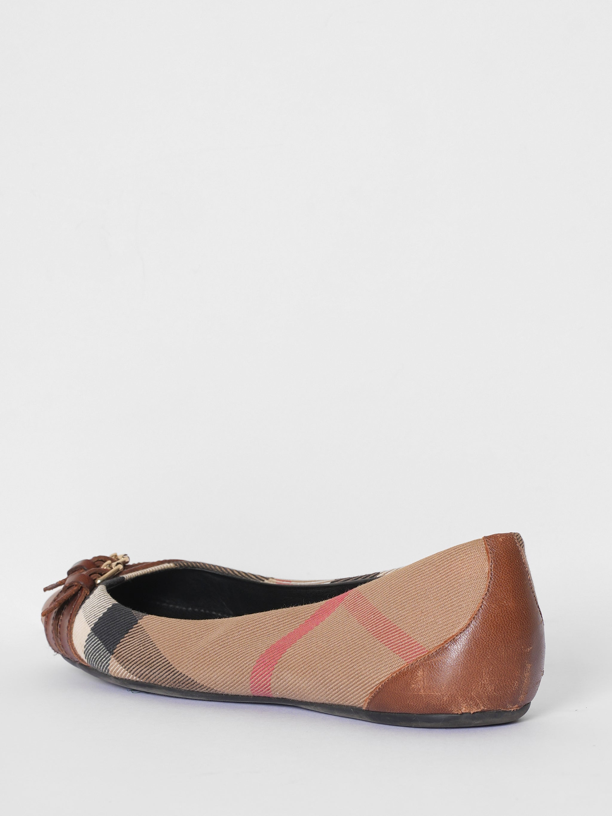 Burberry nova cheap check ballerina flats