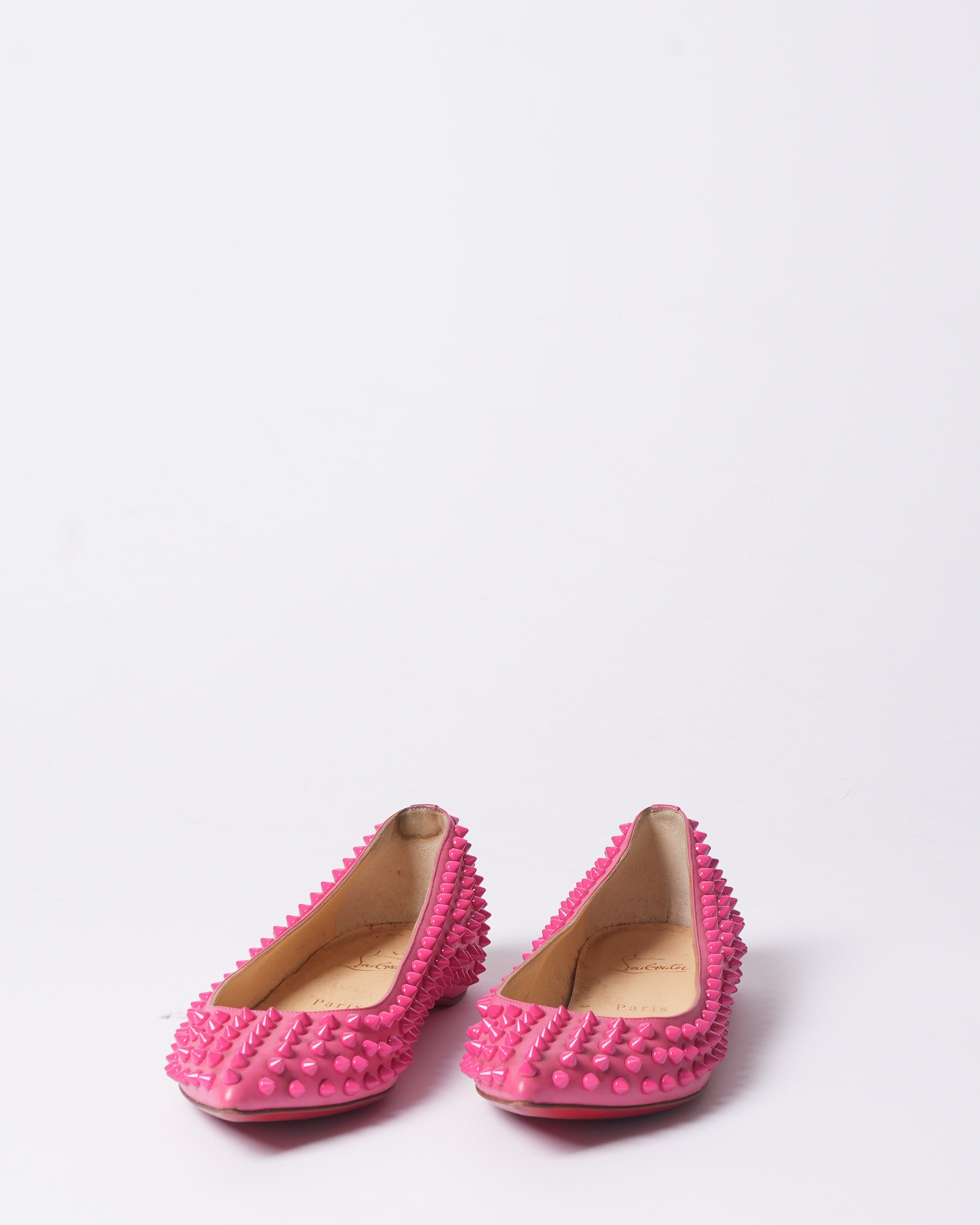 Christian Louboutin Spoke Flats In Pink