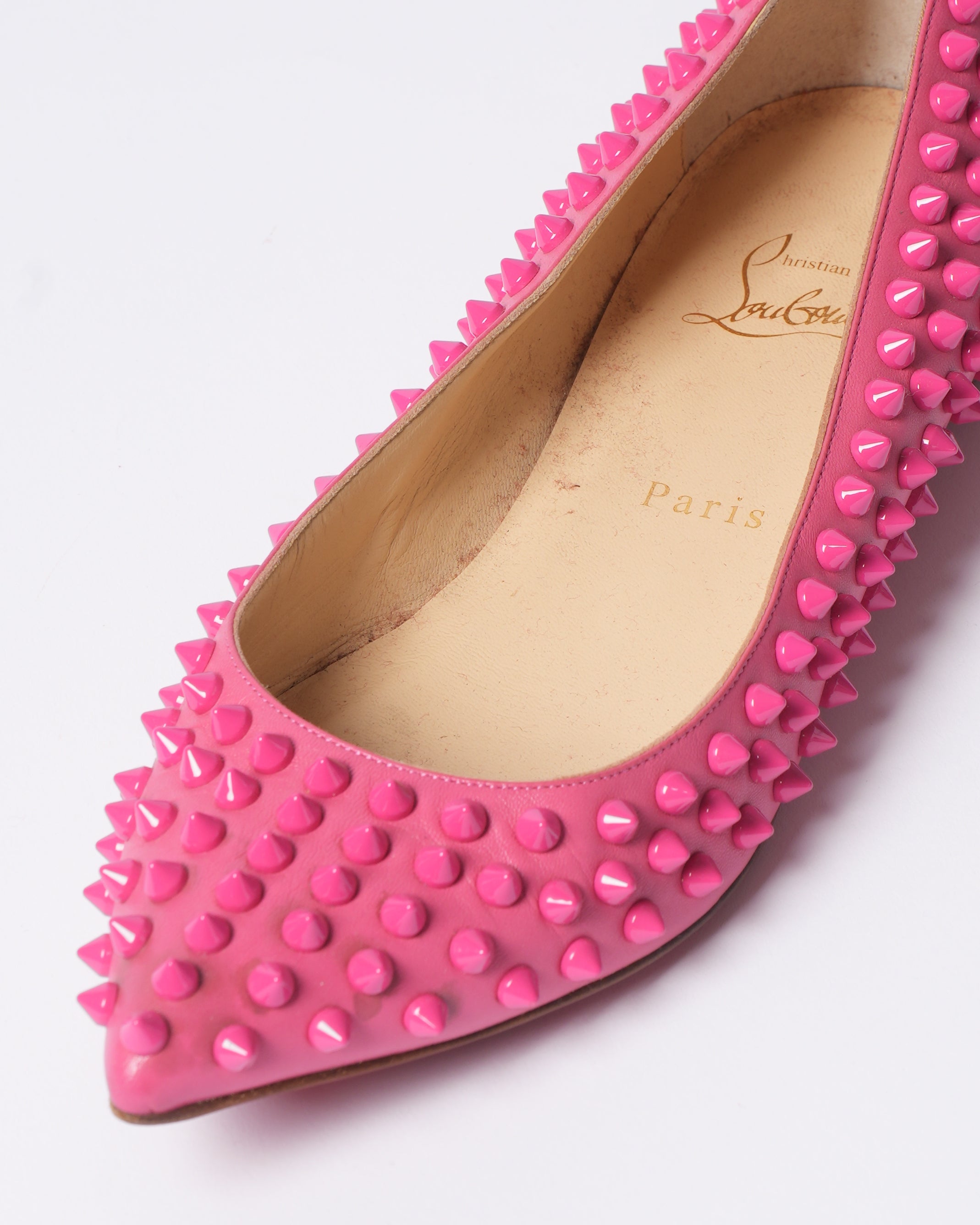 Christian Louboutin Spoke Flats In Pink