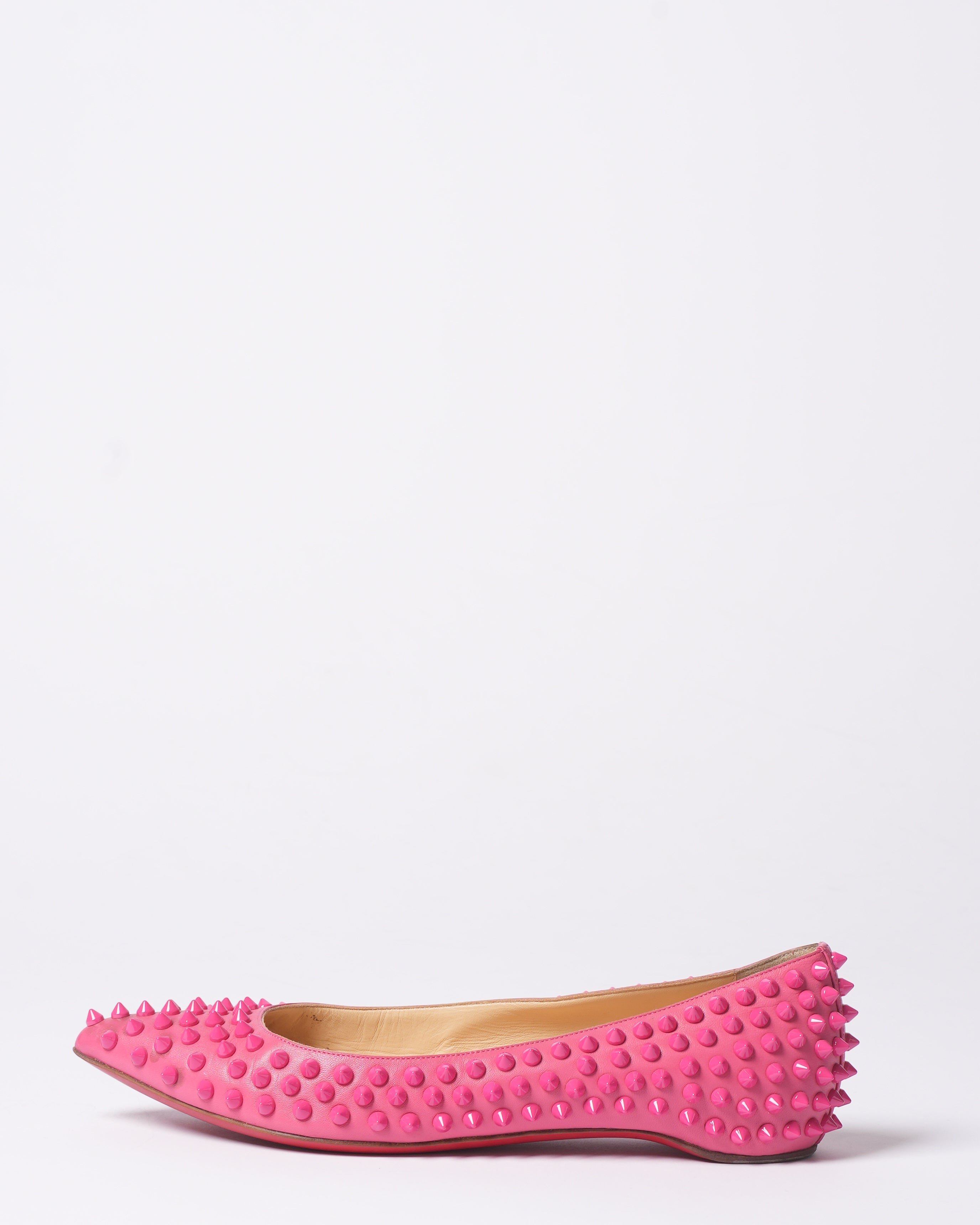 Christian Louboutin Spoke Flats In Pink