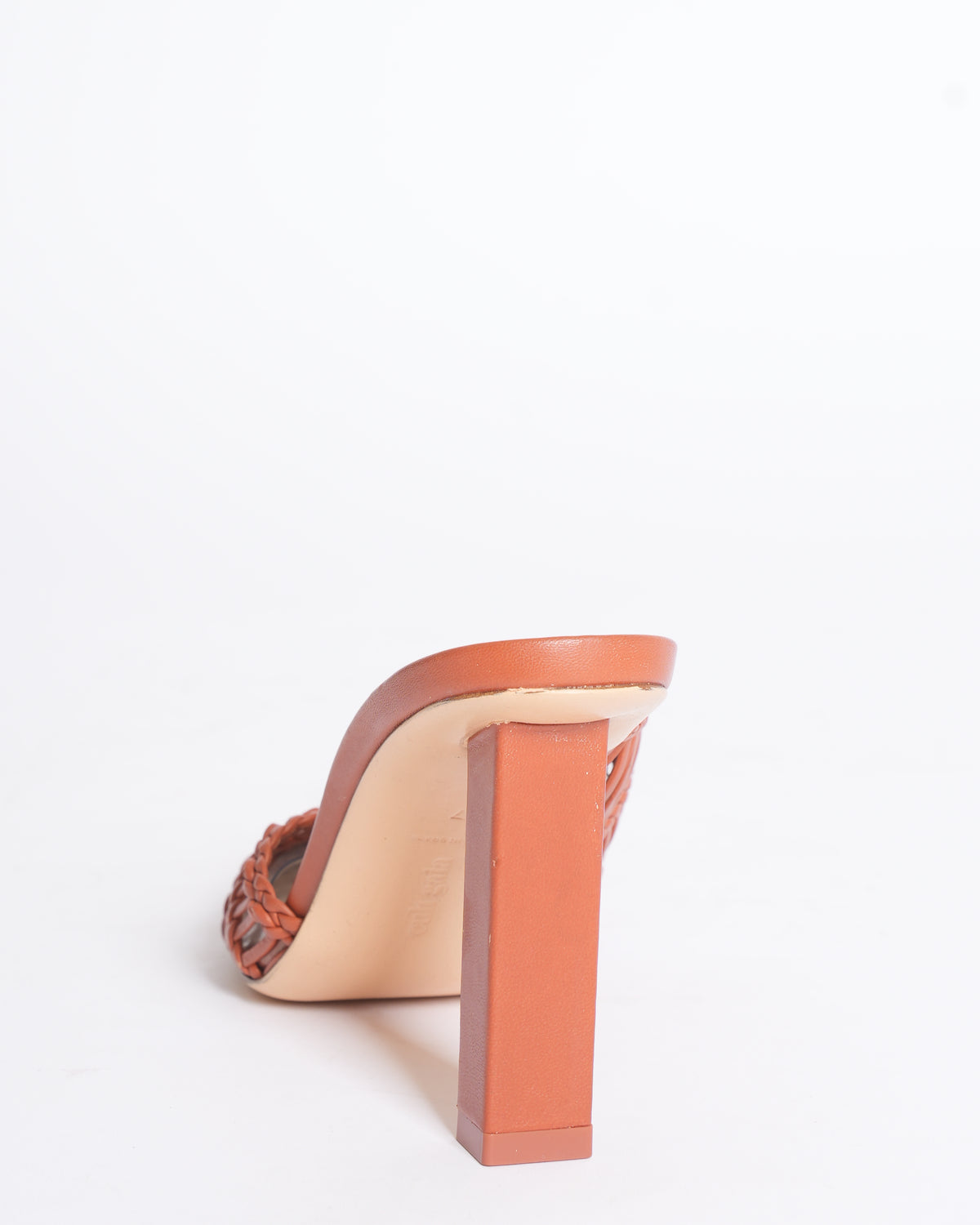 Cult Gaia Raya Woven Leather Mules in brown
