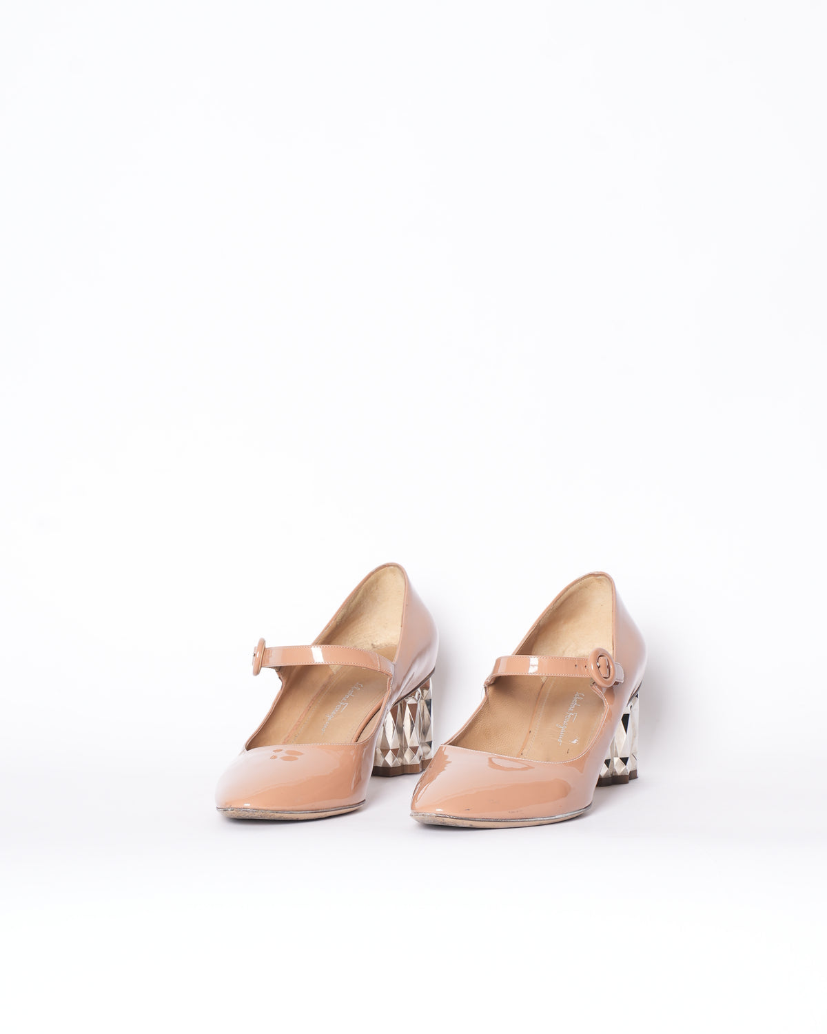 Salvatore Ferragamo Ortensia Refracted Blush Heel