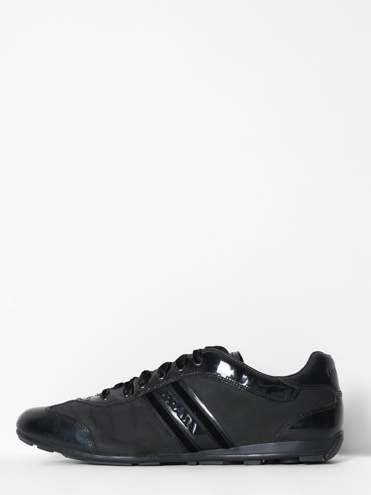 Prada Black Lace Up Shoes
