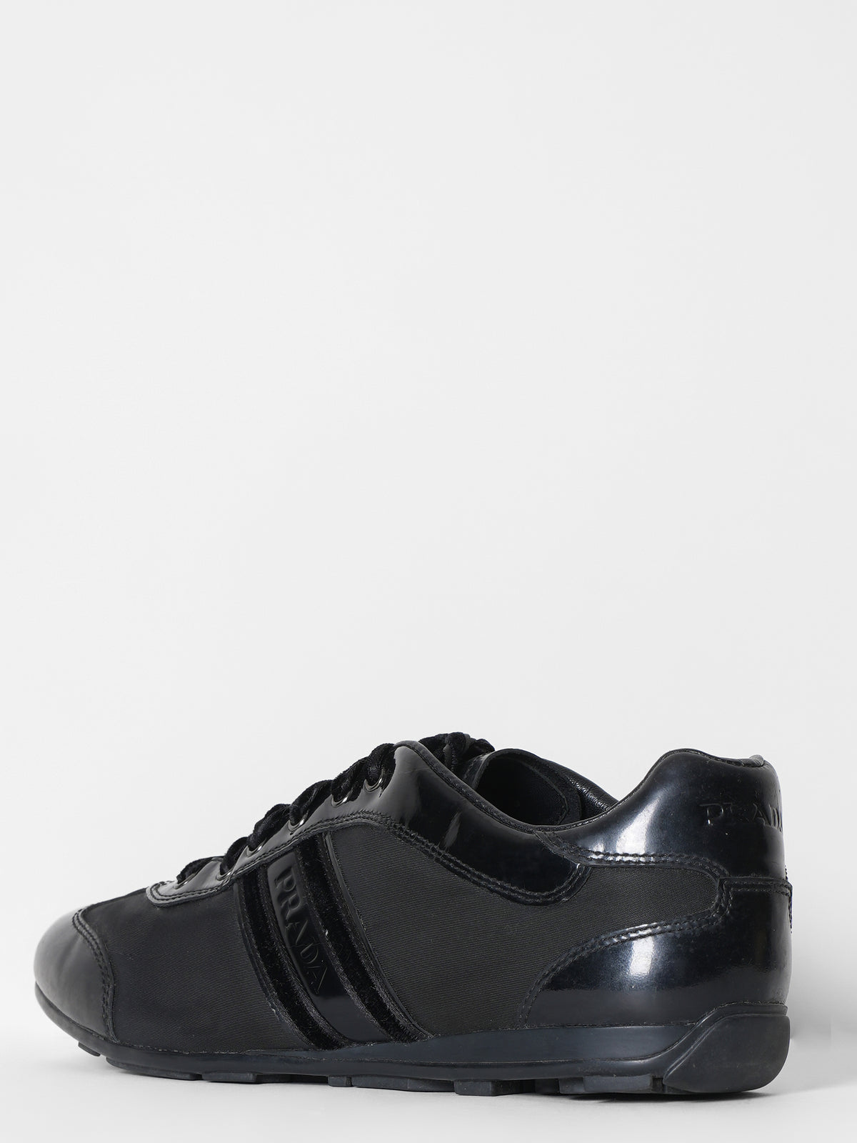 Prada Black Lace Up Shoes