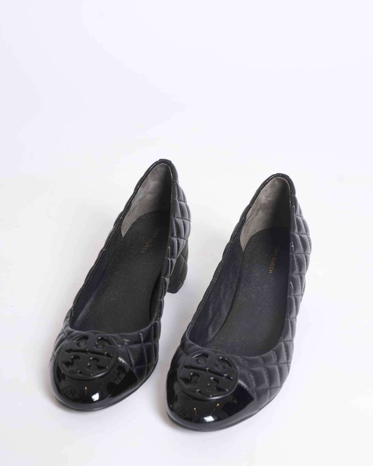 Tory burch quilted block heels