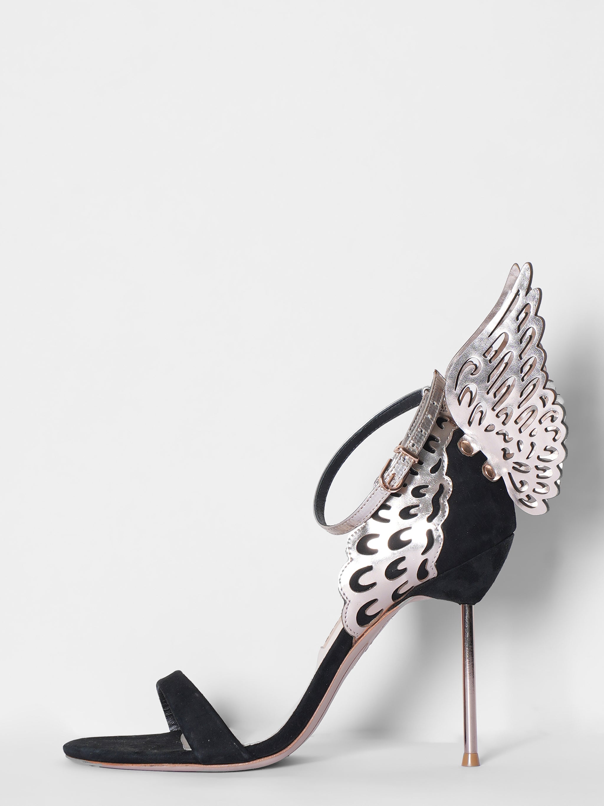 Sophia Webster Black / Rose Gold Butterfly Heels