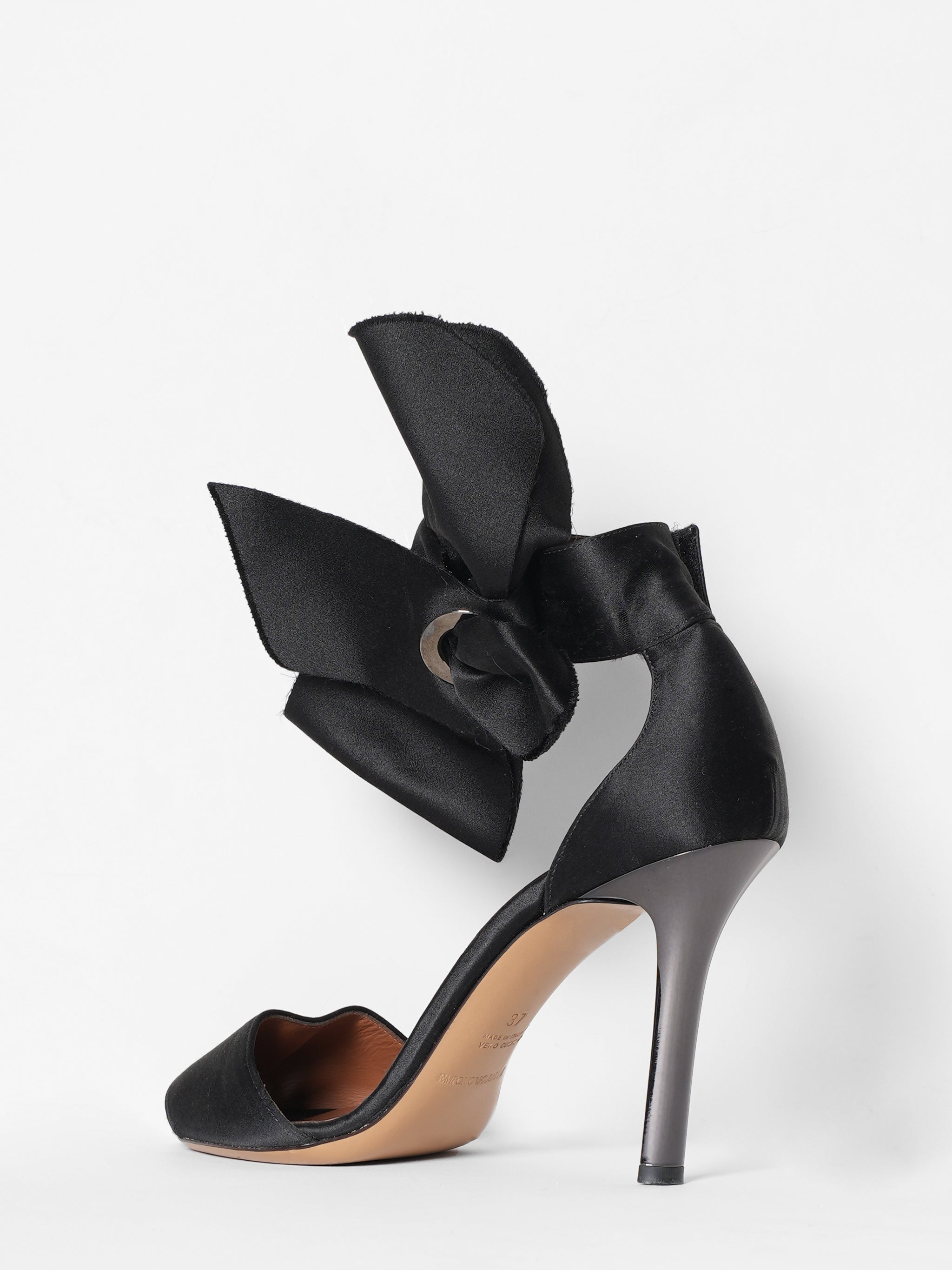 Emporio Armani Satin Bow Block Heels