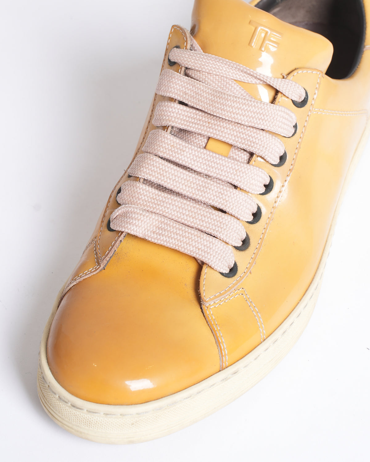 Tom Ford Yellow Patent Leather Women's Sneakers