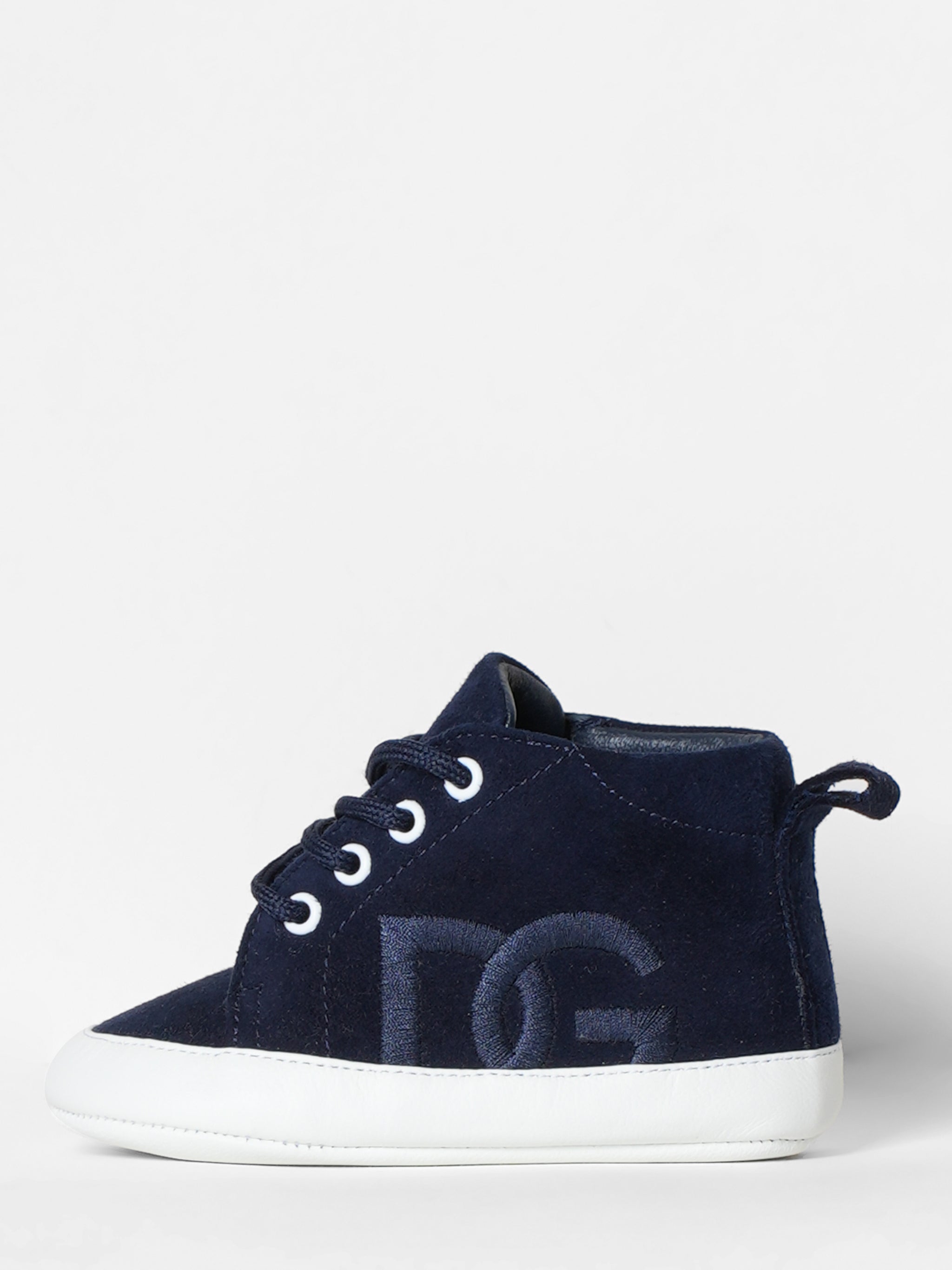 Dolce & Gabbana Navy Blue Tie-Up Prewalkers