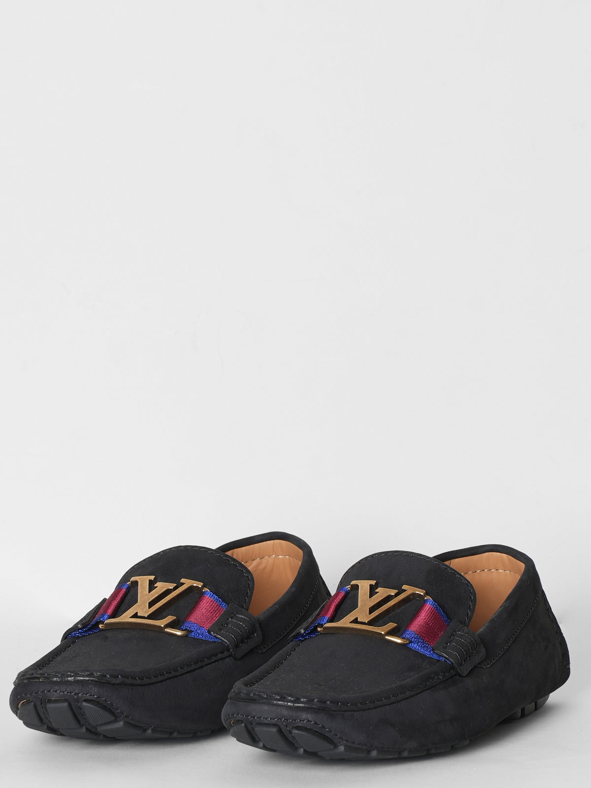 Louis Vuitton Men's Suede & Leather Monte Carlo Moccasins