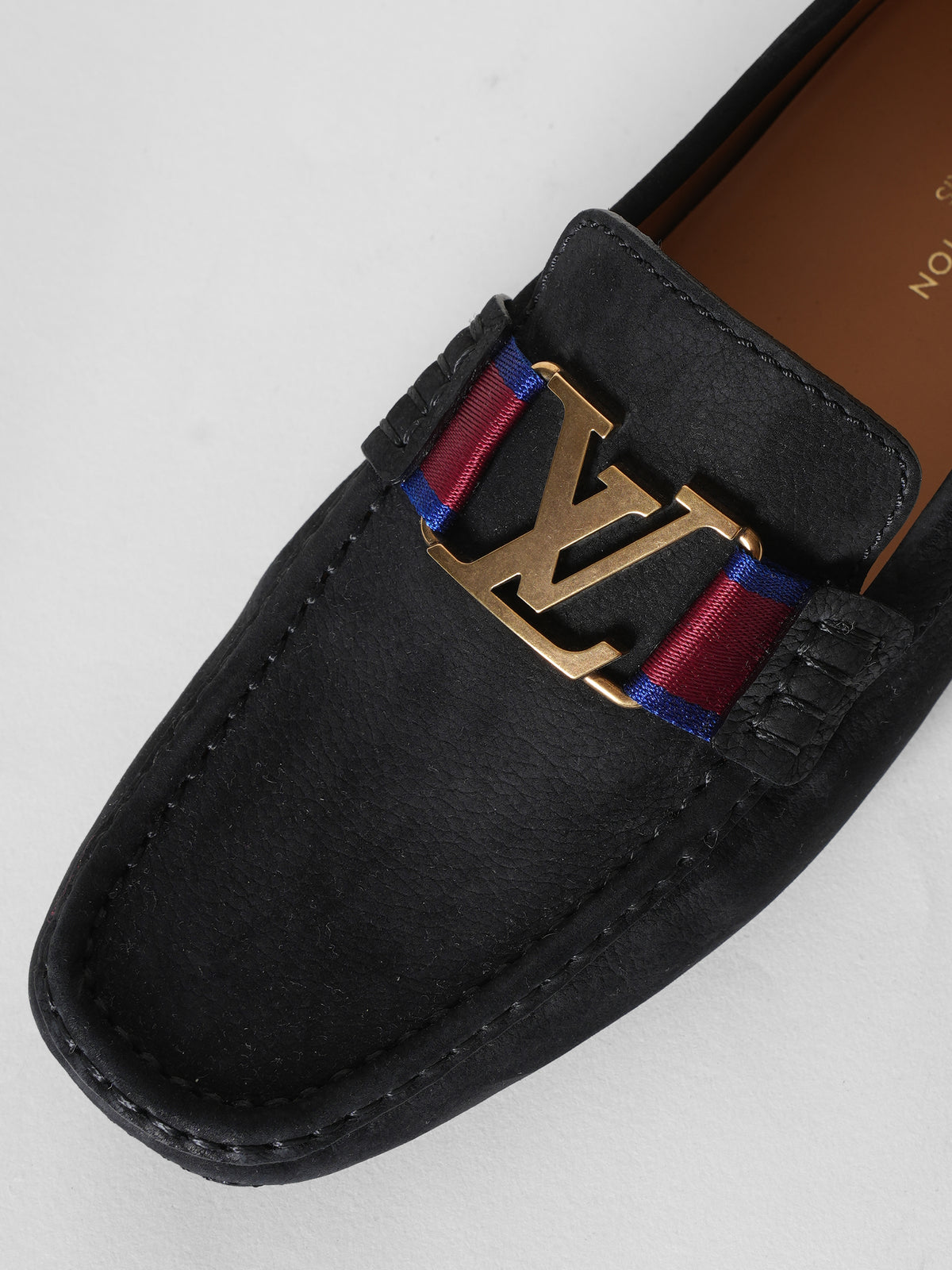 Louis Vuitton Men's Suede & Leather Monte Carlo Moccasins