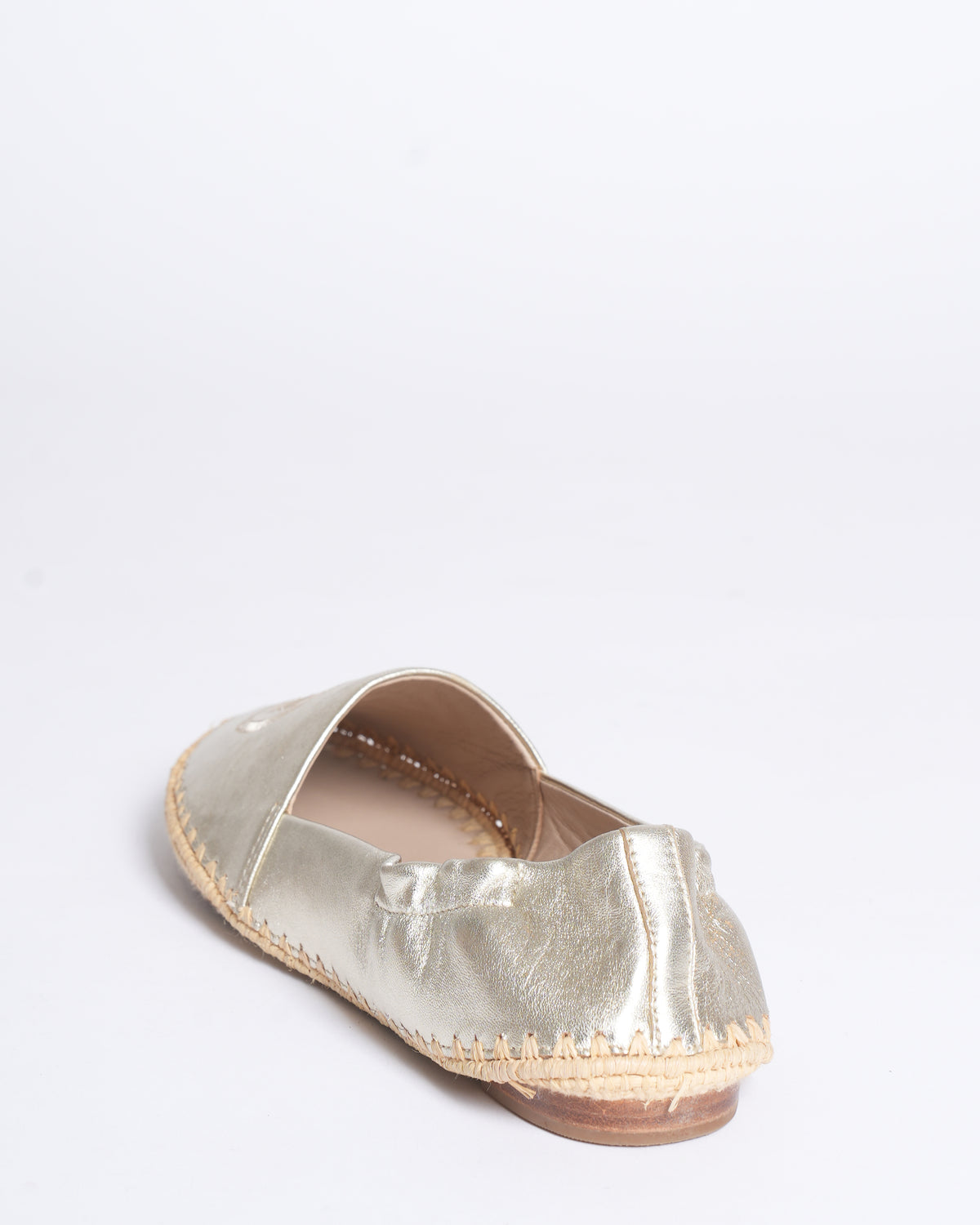 Tory Burch Darien Metallic Leather Espadrille Loafers