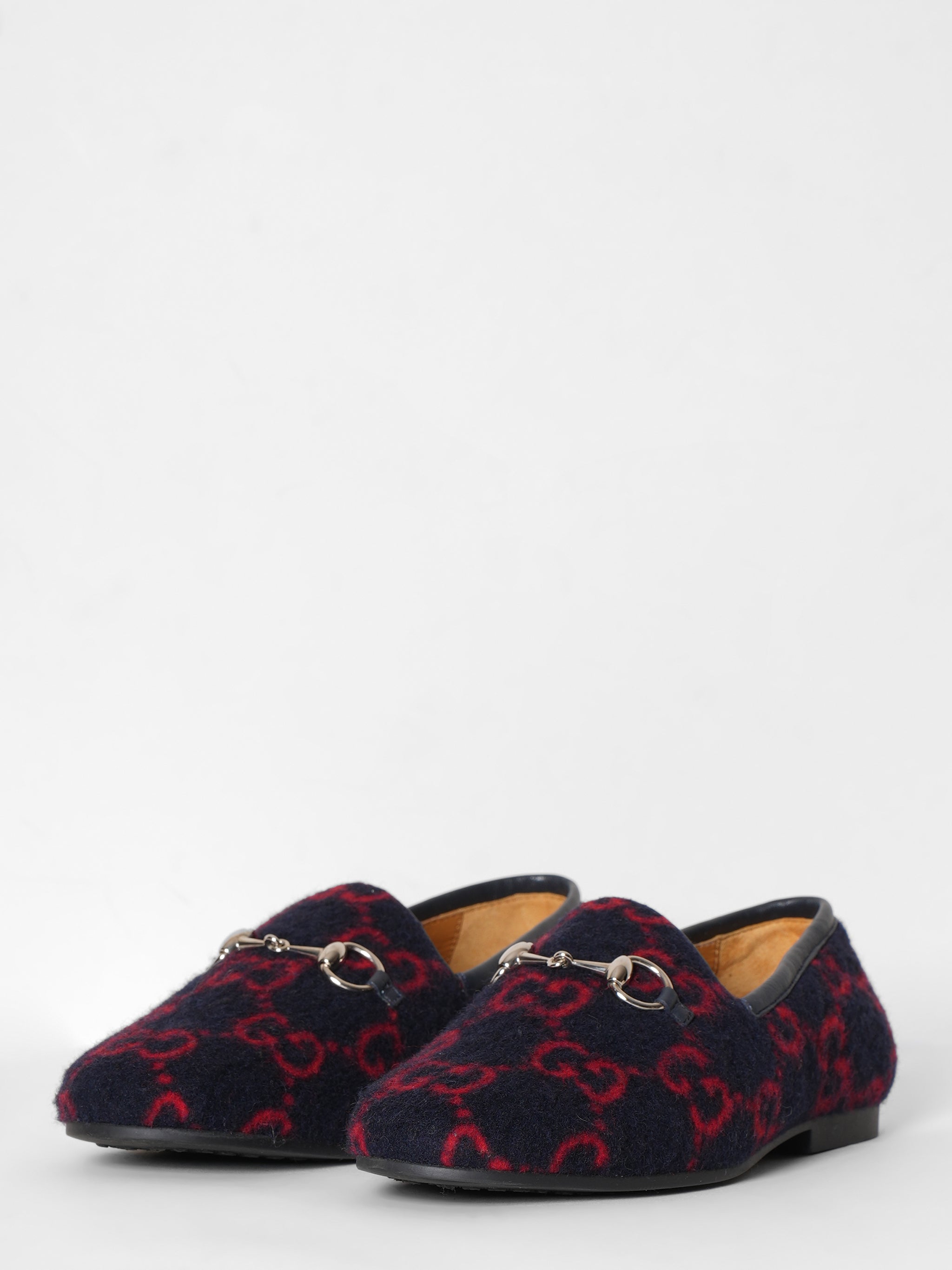 Gucci GG Supreme Horse Bit Loafers