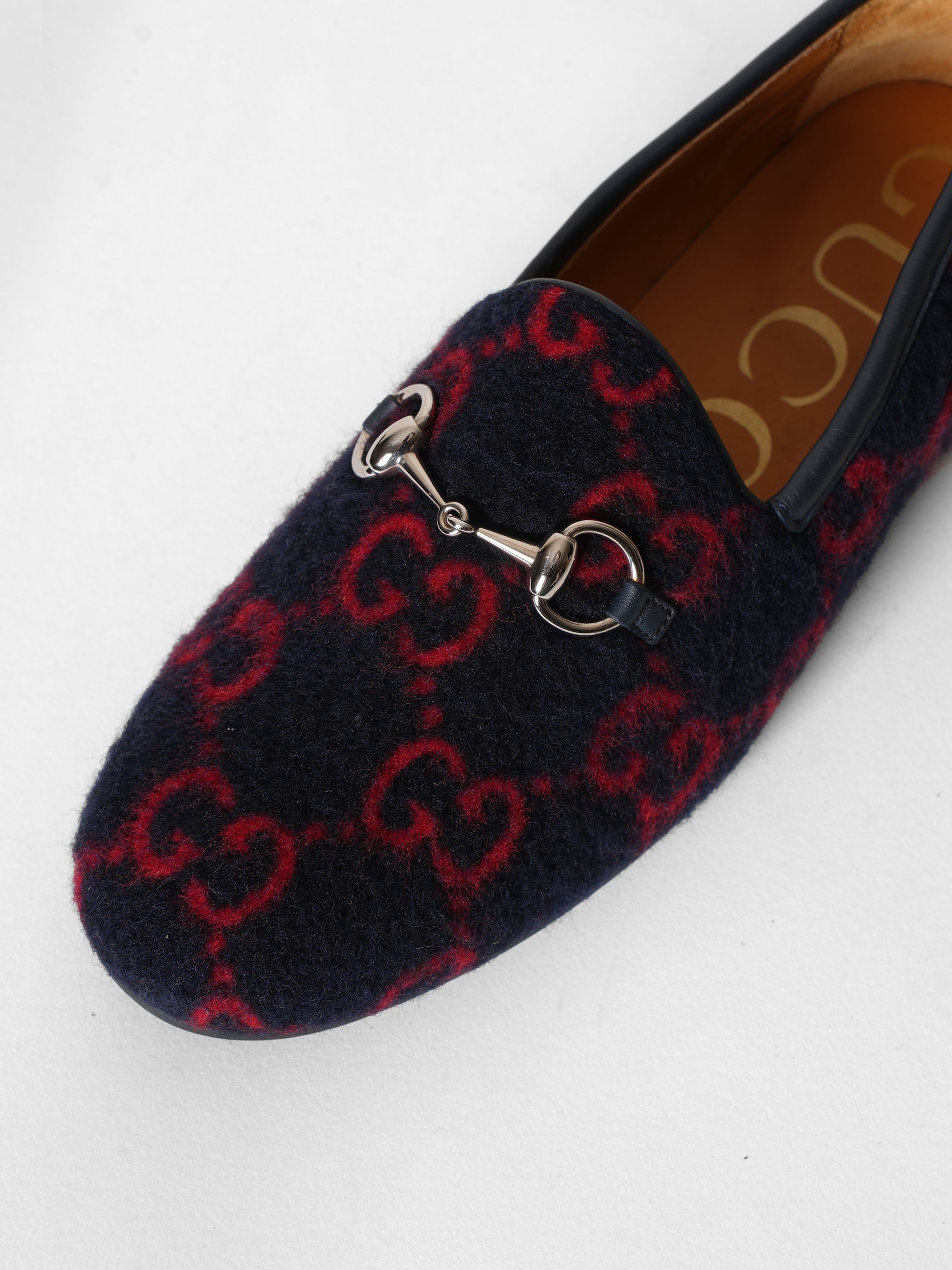 Gucci GG Supreme Horse Bit Loafers