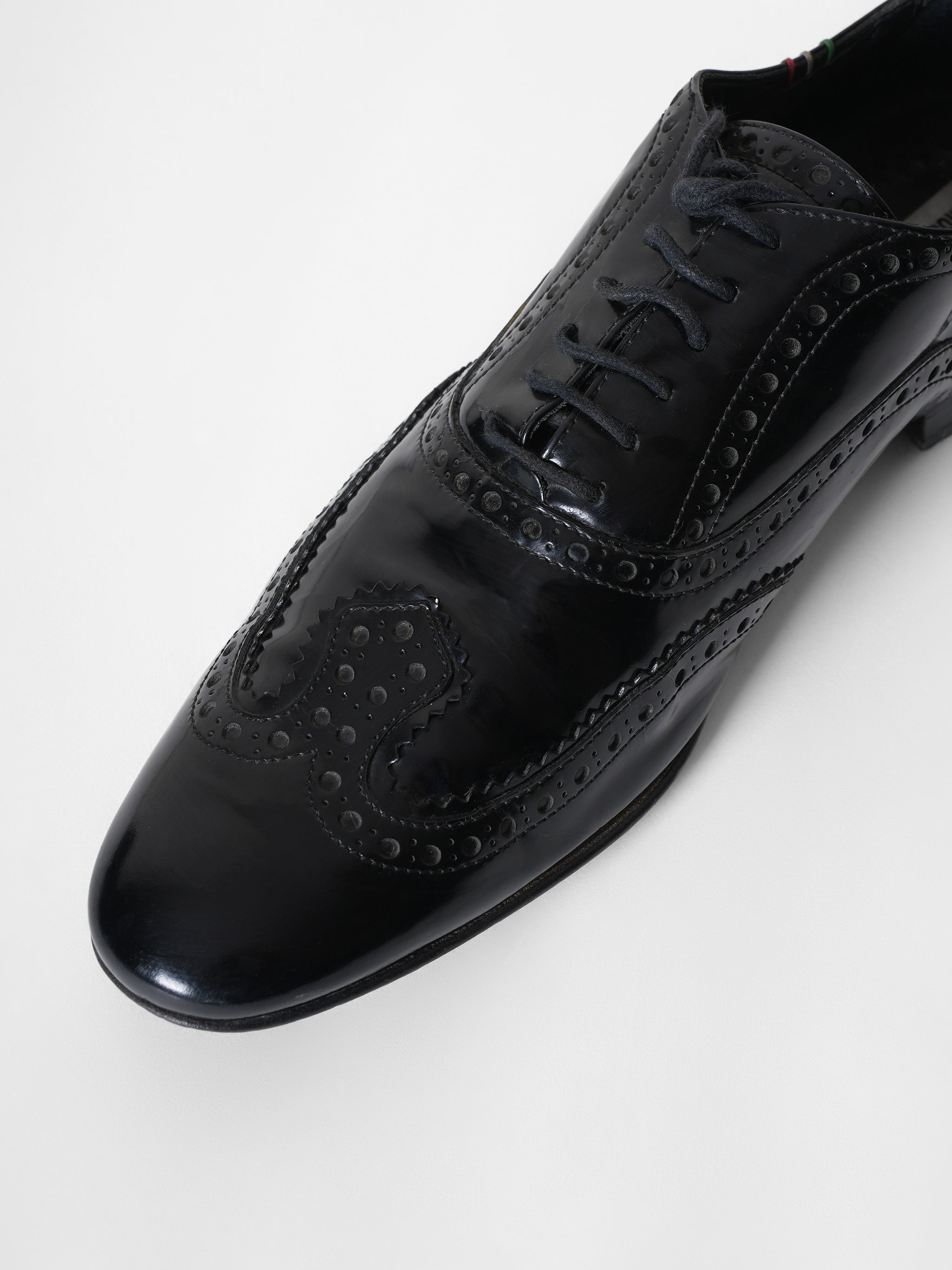 Moschino Patent Leather Black Oxfords