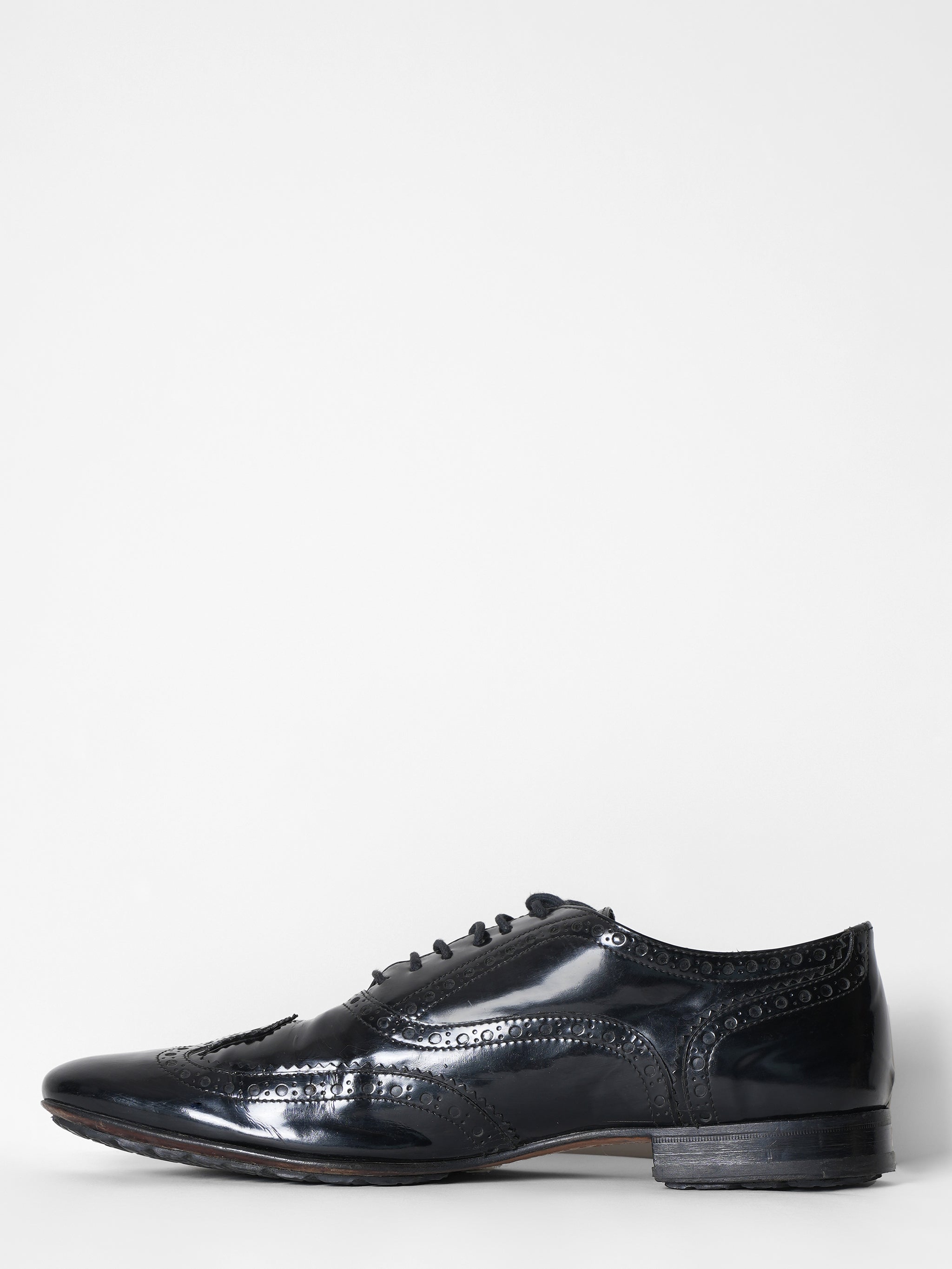 Moschino Patent Leather Black Oxfords