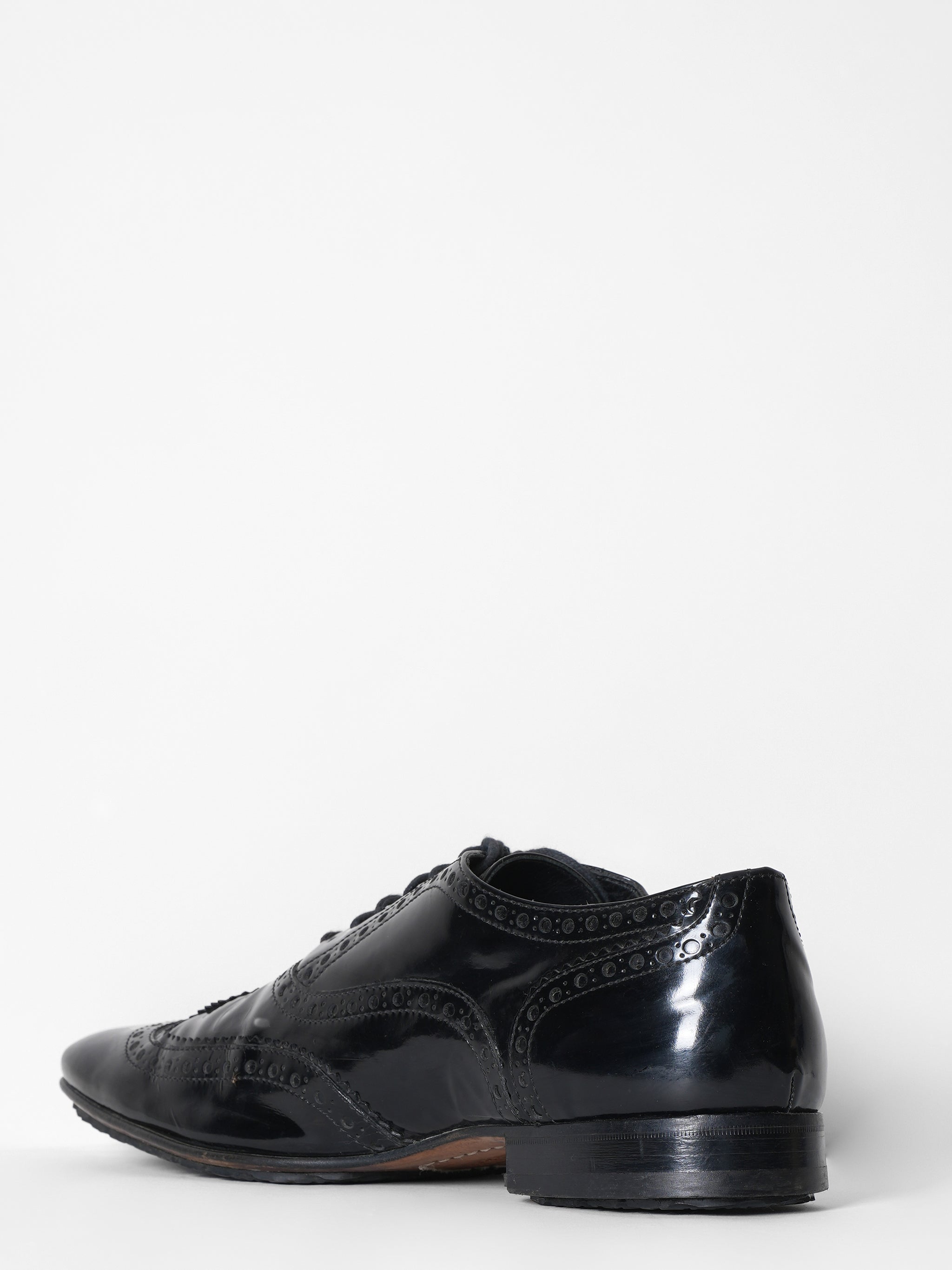 Moschino Patent Leather Black Oxfords