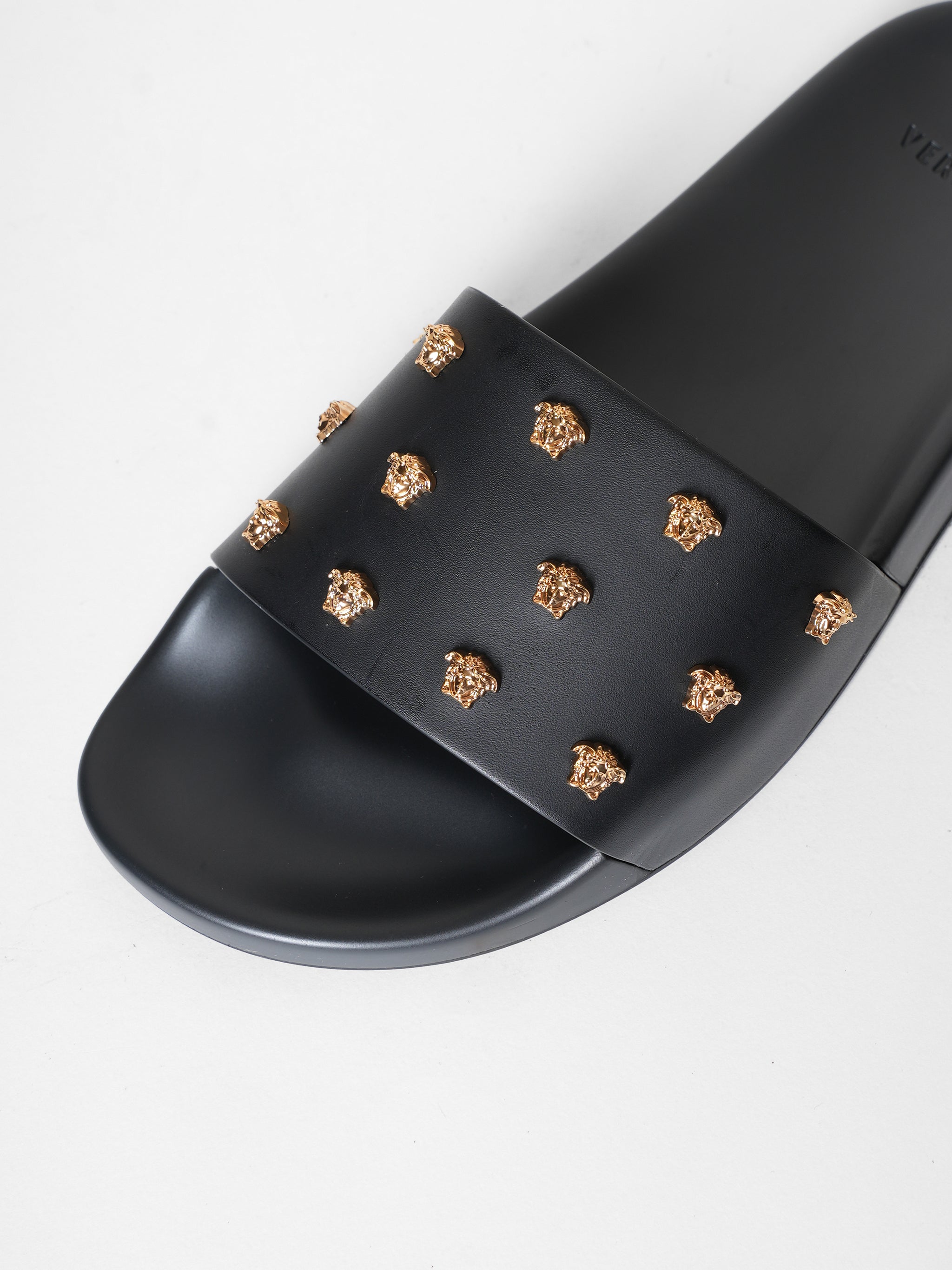 New Versace Stud Medusa Slippers