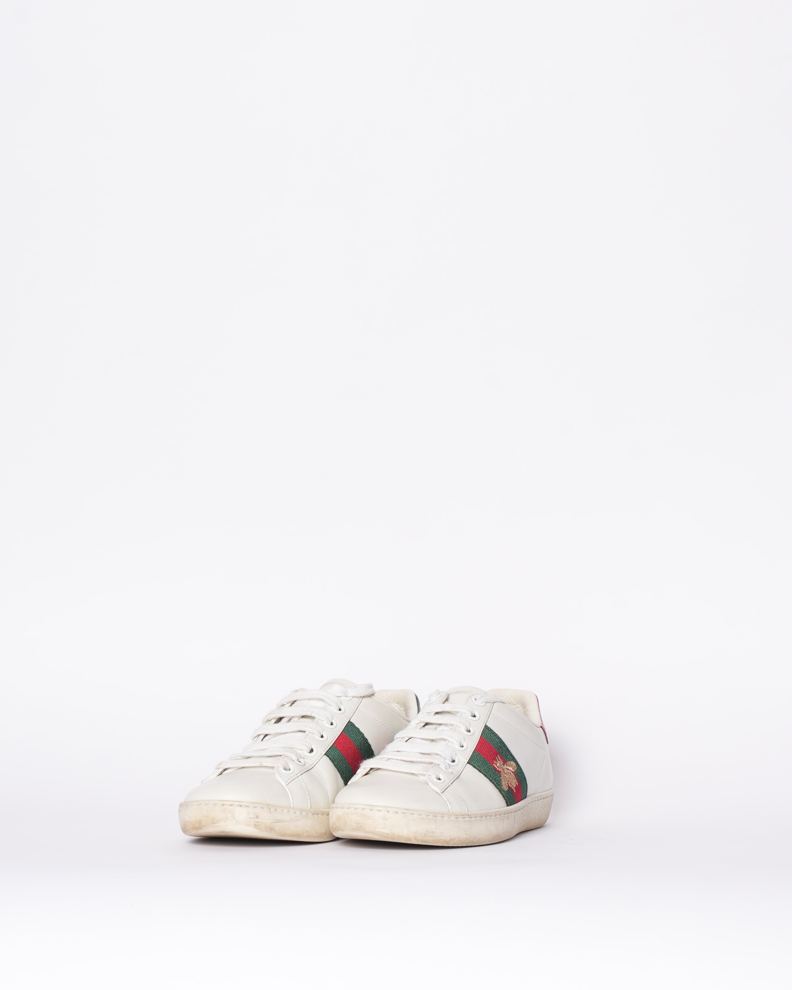 Gucci Women Ace Sneakers With Bee Side Patch