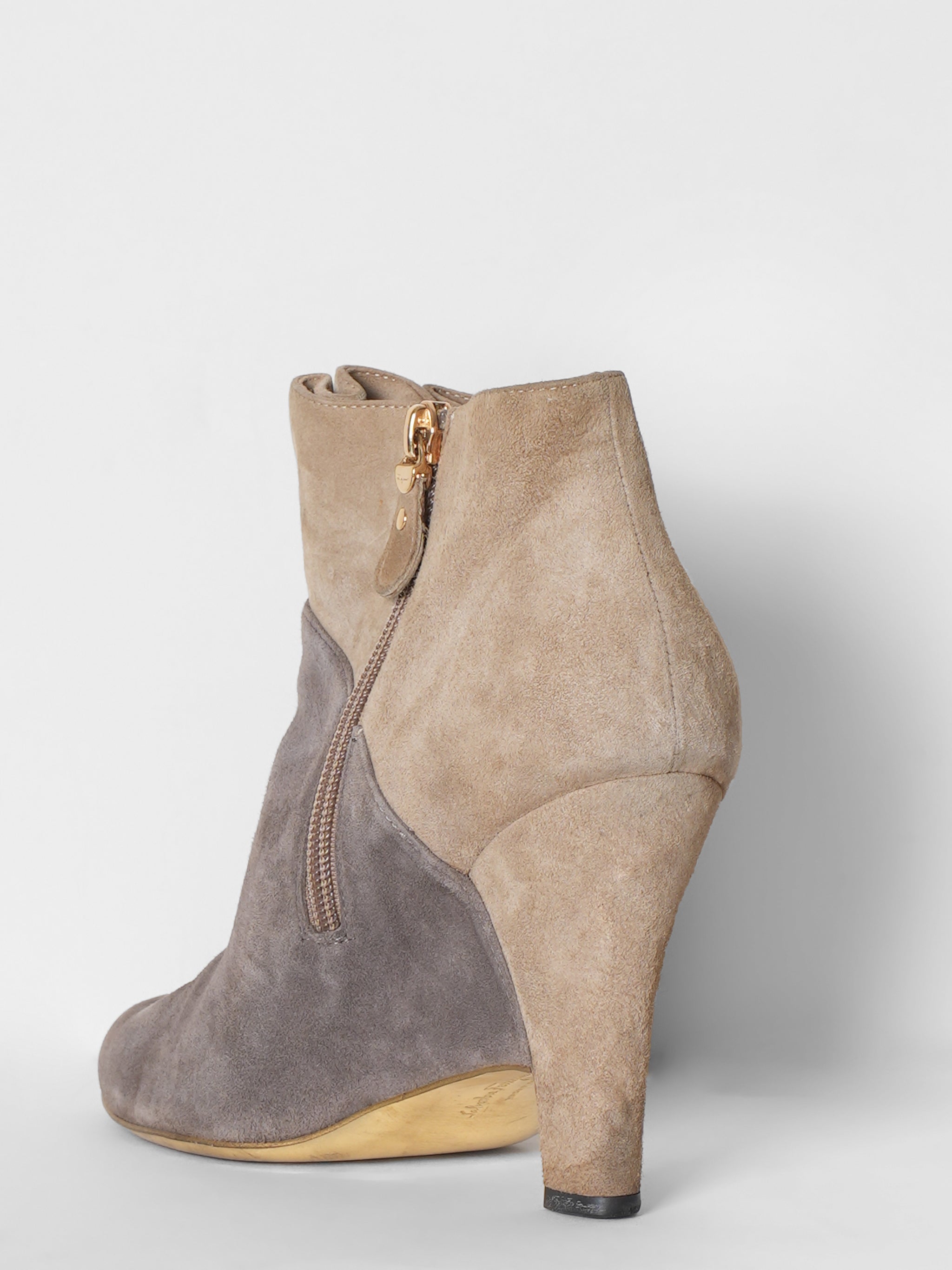 Salvatore Ferragamo Suede Wedge Boots