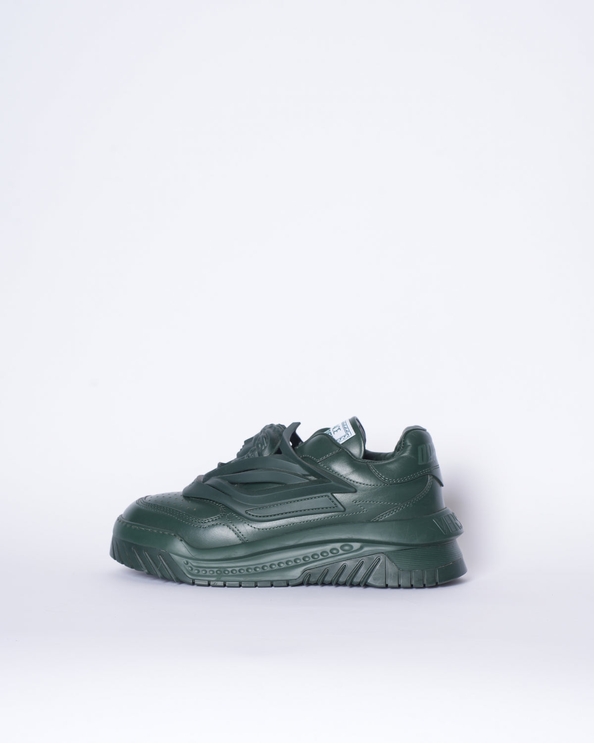 New Versace Men's Odissia Leather Caged Medusa Sneakers