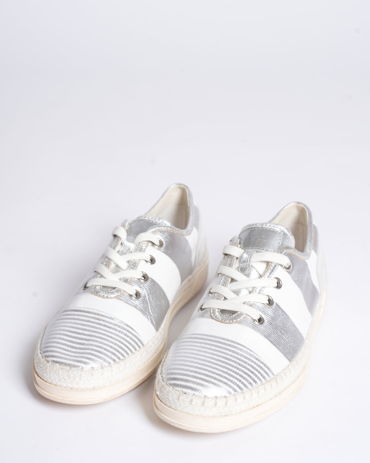 Tod's printed leather and rafia sneakers