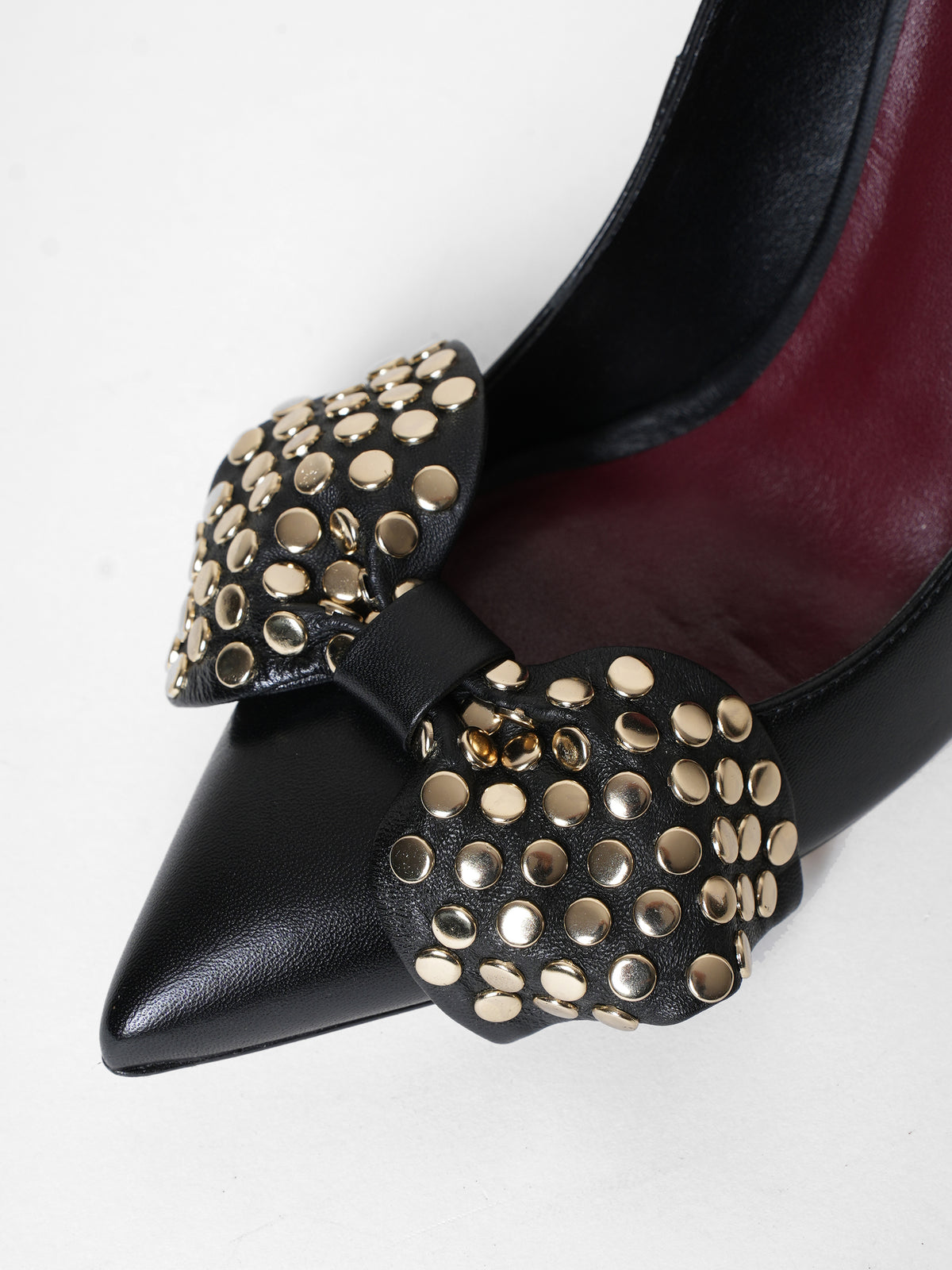 New Ted Baker Leyma Studded Bow Court Block Heels
