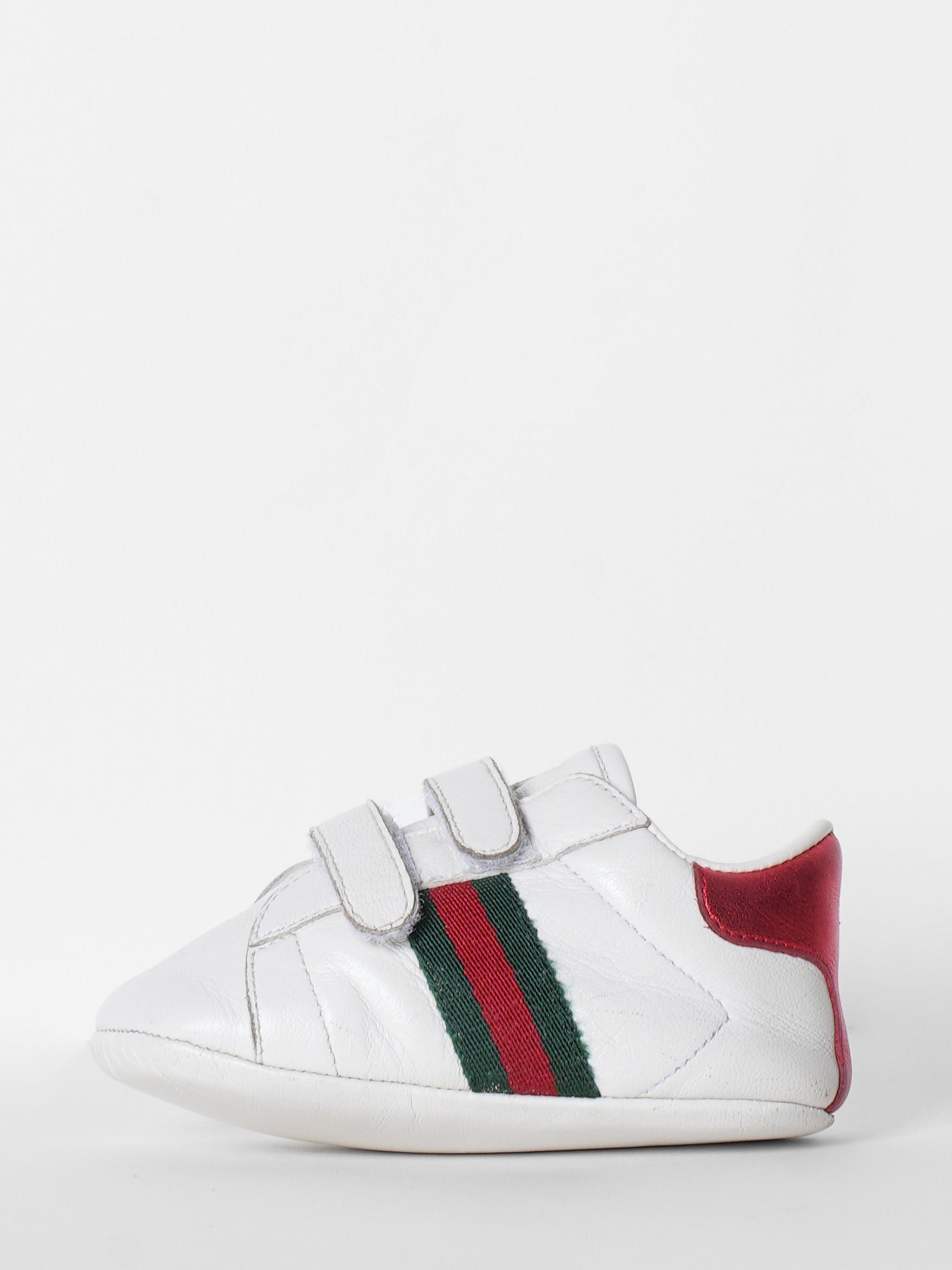 Gucci Leather Web Detail Sneakers