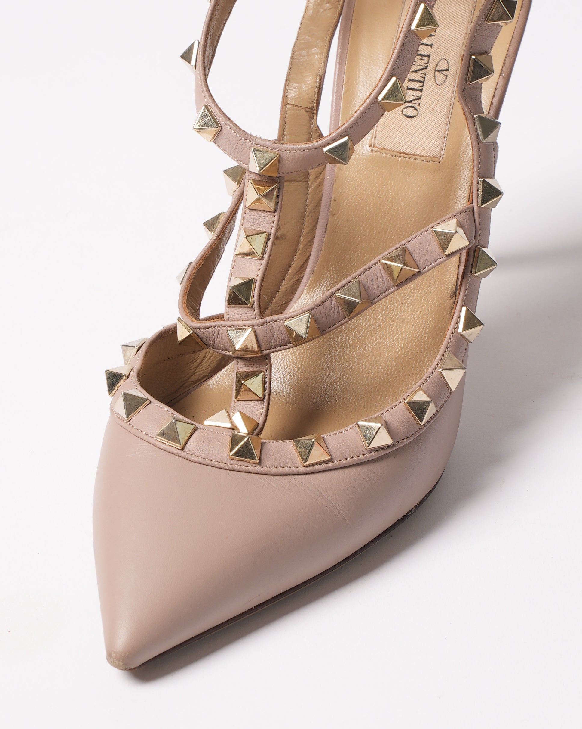 Valentino Nappa Rockstud Ankle Strap Pumps