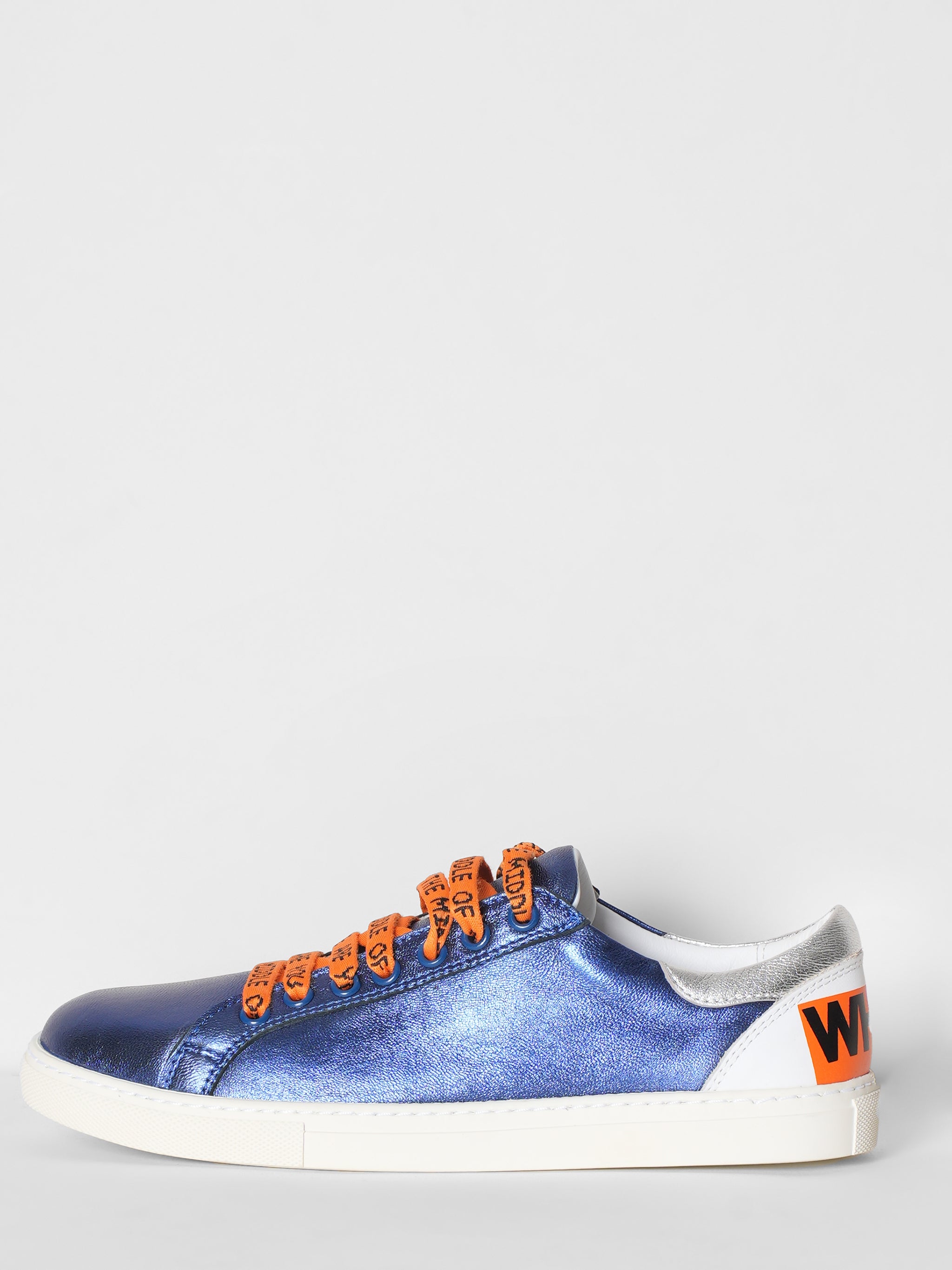 New Mira Mikati Rare Blue & Orange  Leather Whatever Sneakers