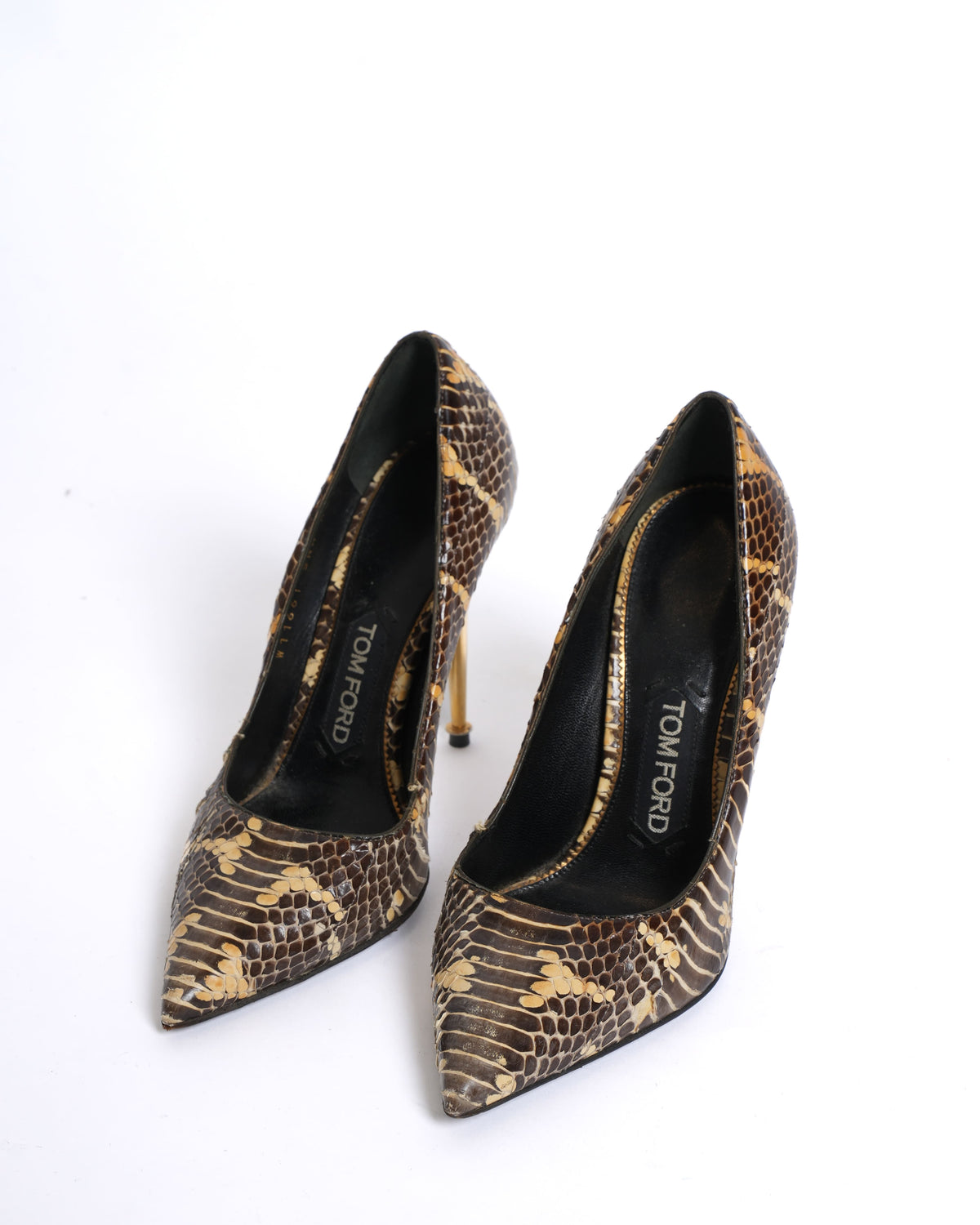 Tom Ford Python Puffer Pre-Loved Tom Ford Python D'Orsay Pumps | Very Good Condition – My Almari