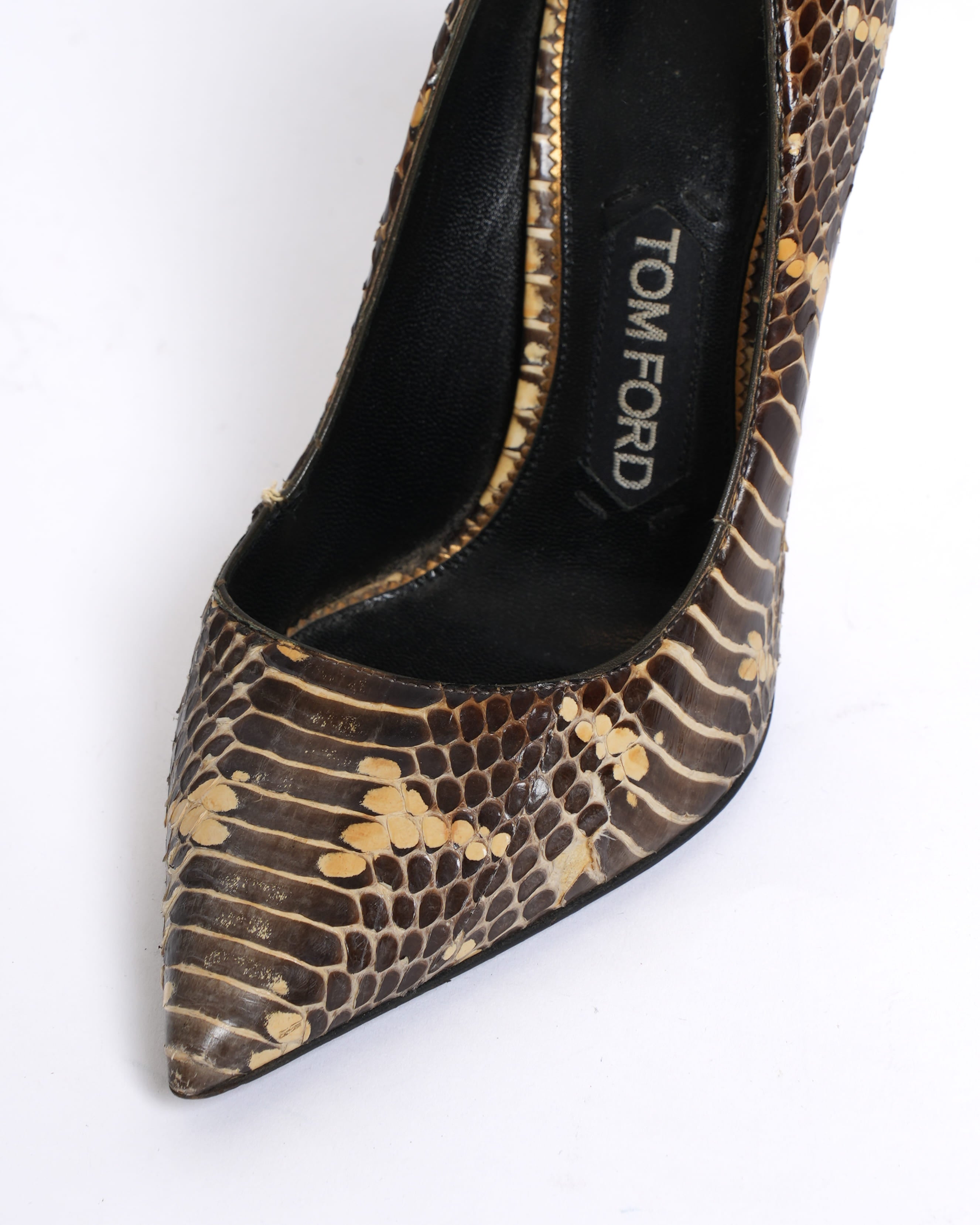 Tom Ford Pointy Toe Python D'Orsay Pumps