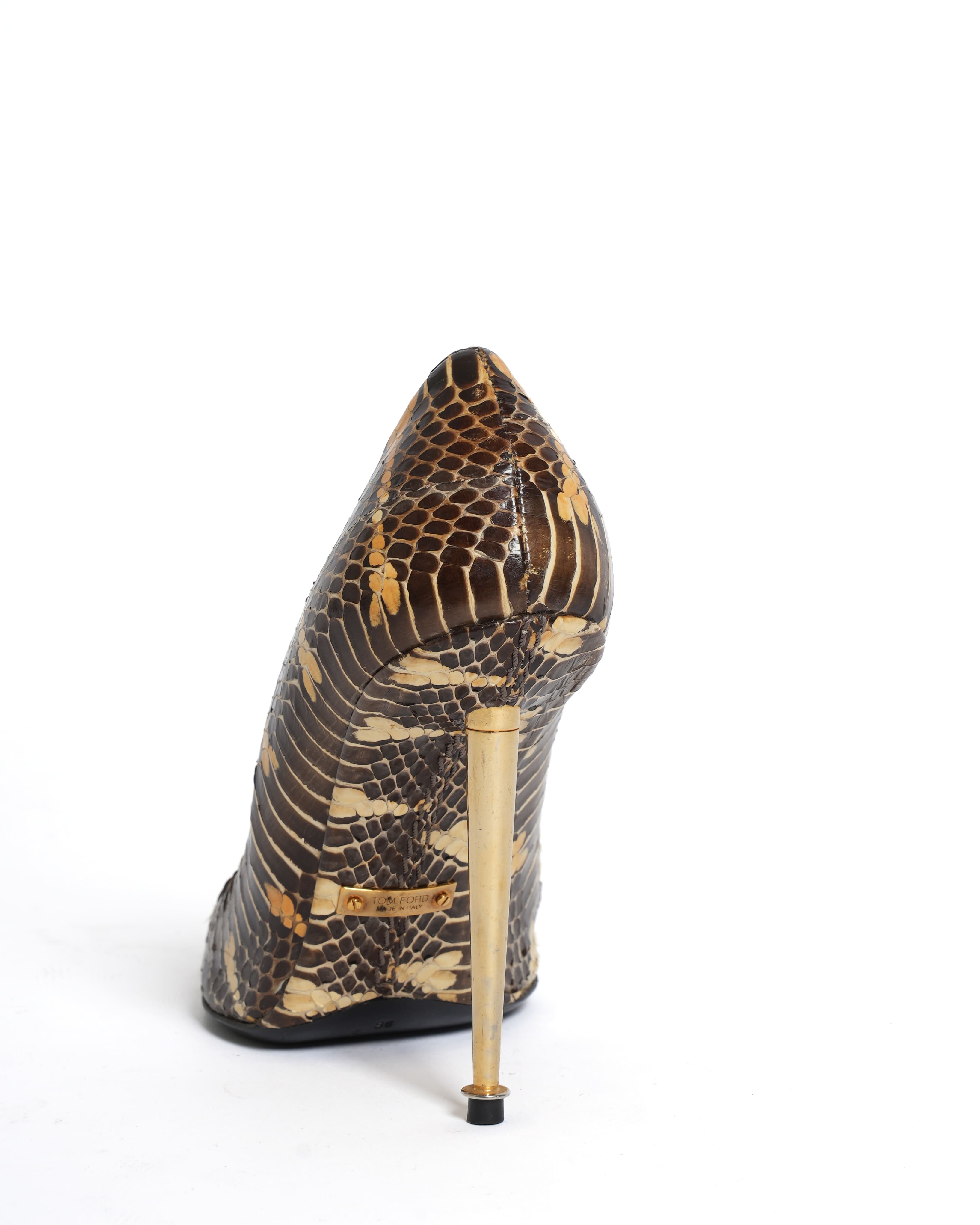 Tom Ford Pointy Toe Python D'Orsay Pumps