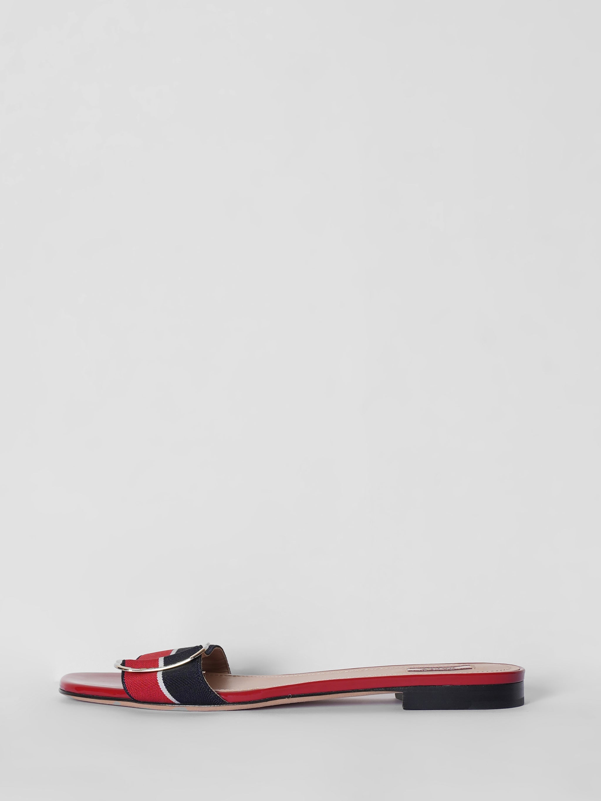 Bally Anais Flats In Red & Black