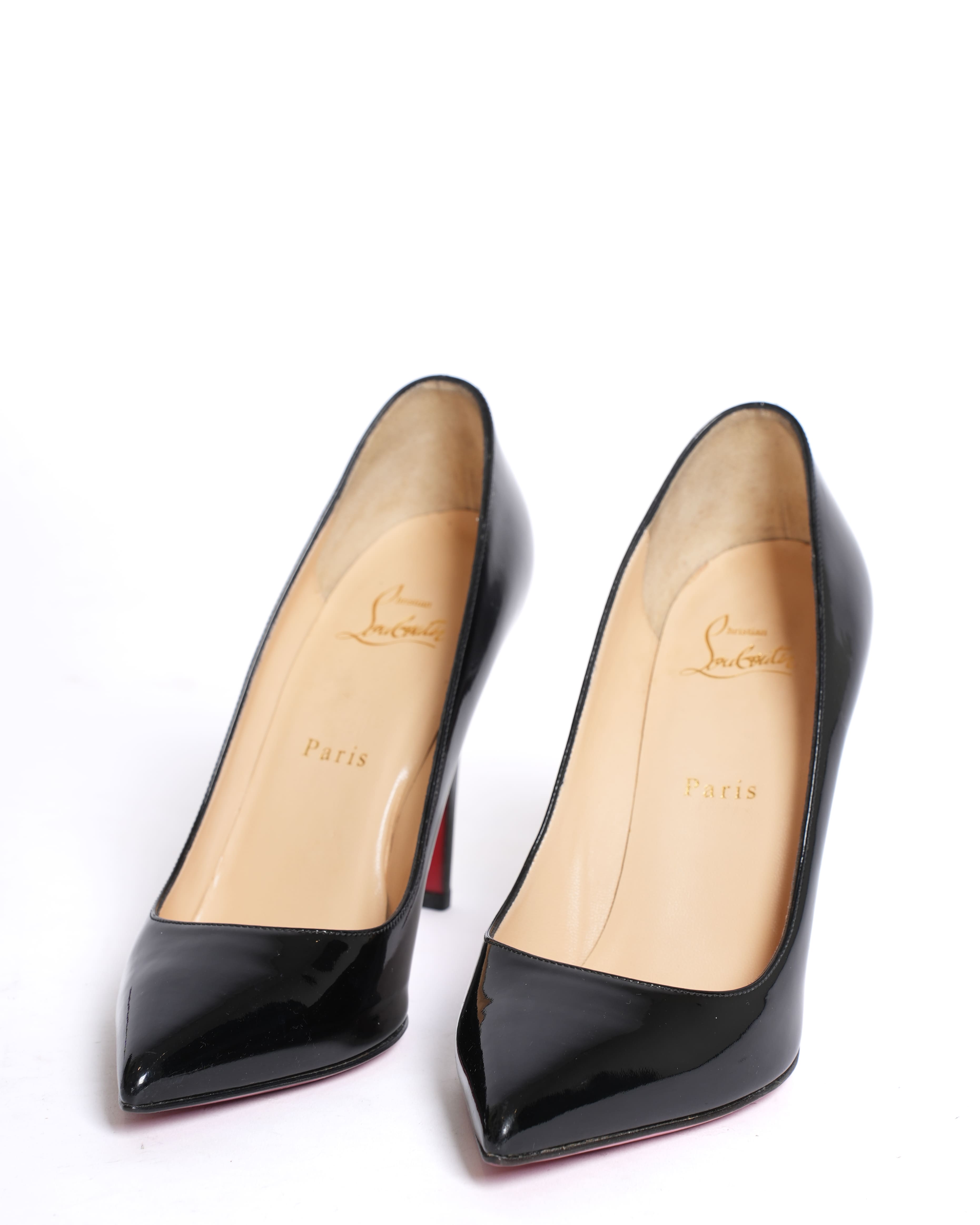 Christian Louboutin Patent Leather Pointy Toe Pumps