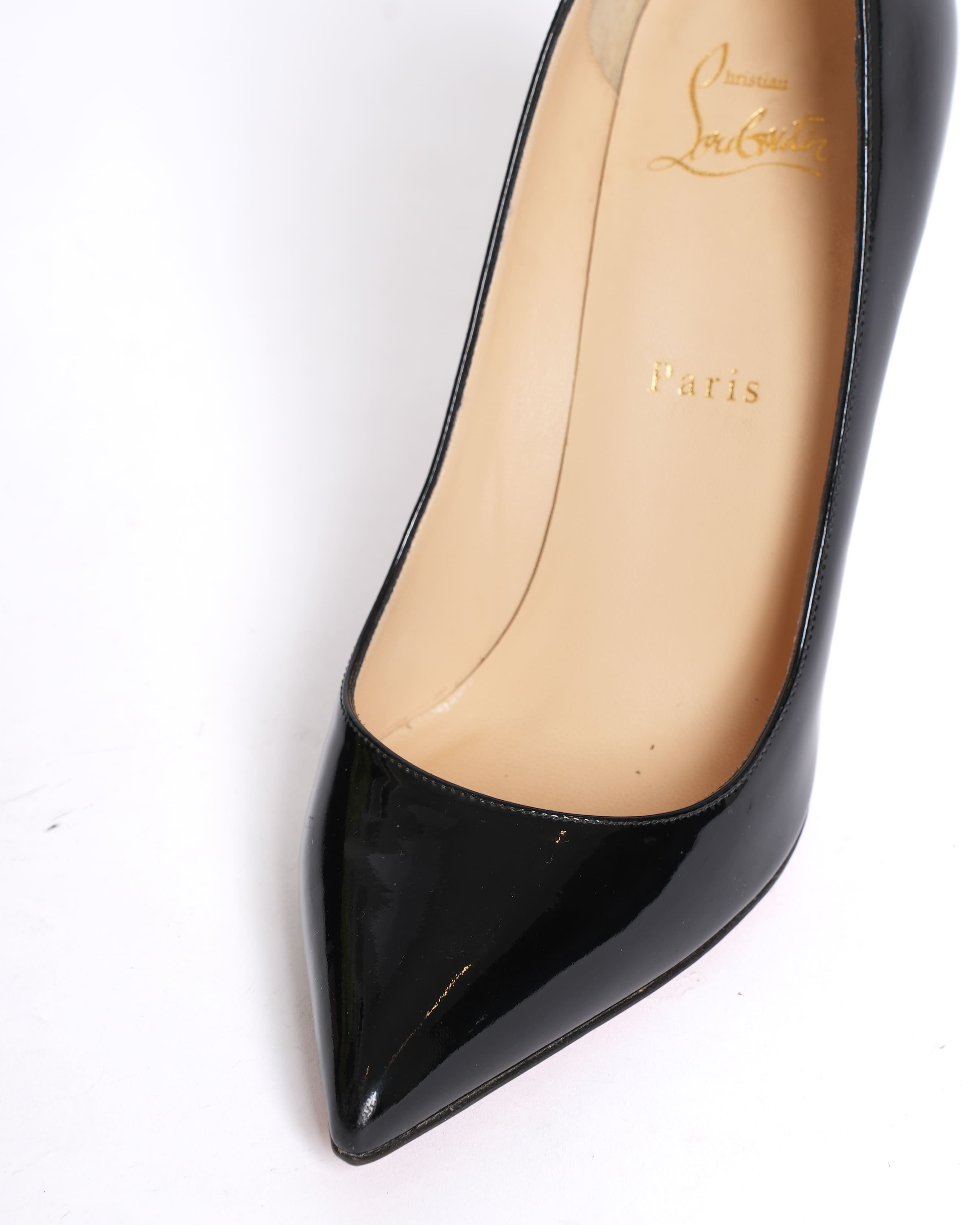 Christian Louboutin Patent Leather Pointy Toe Pumps