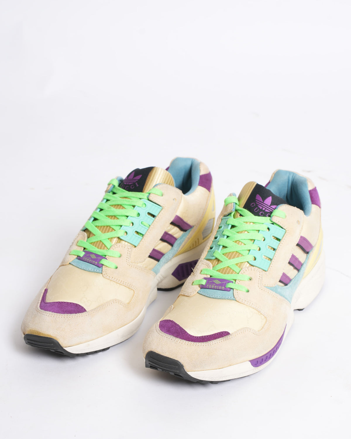 adidas gazelle silver green womens Adidas x Gucci Gazelle Sneakers – Multicolor